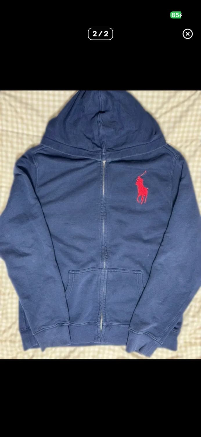 폴로 빅포니 네이비 후드집업 상품이미지1