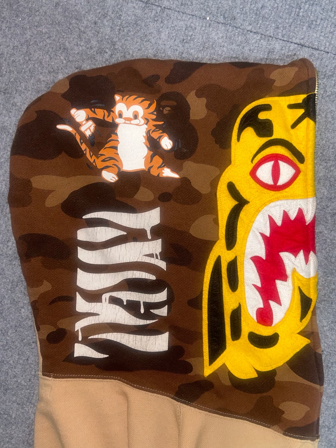 베이프OG 브라운카모 타이거후드 L 상품이미지3