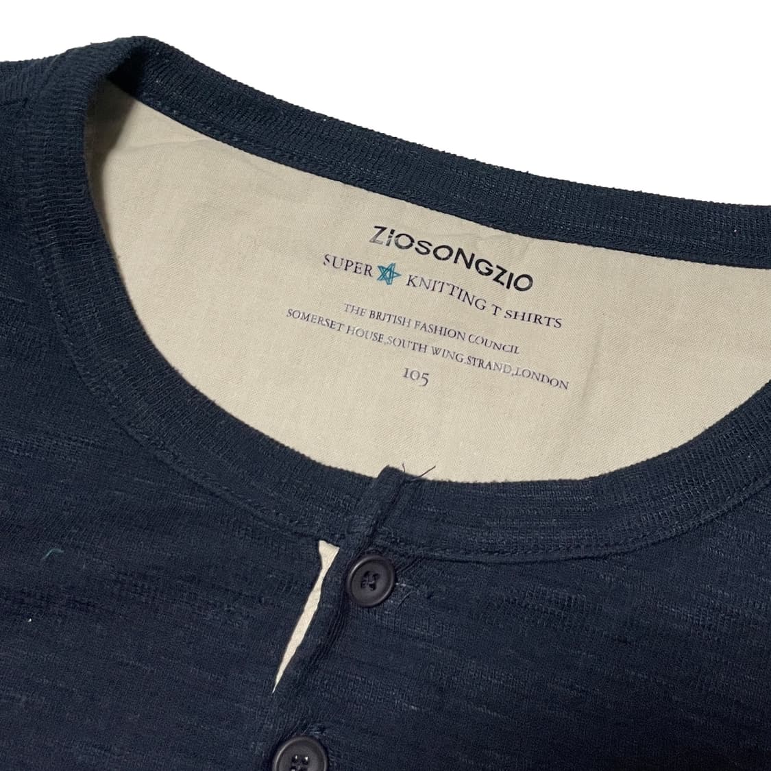 지오송지오 네이비 헨리넥 티셔츠 상품이미지5