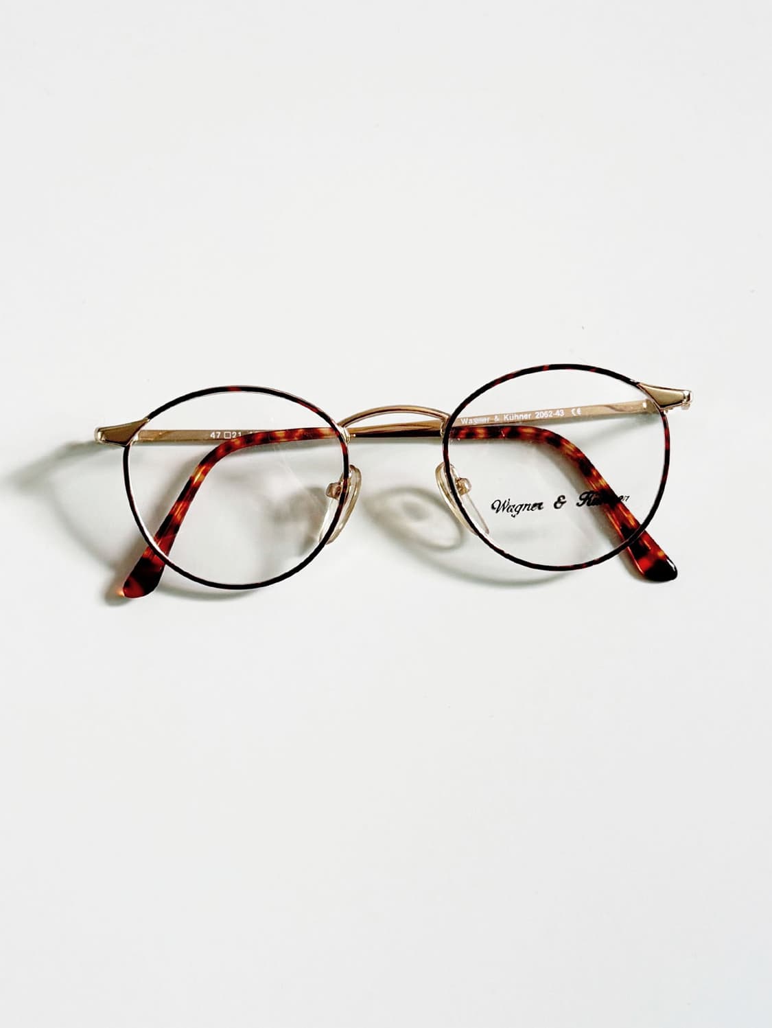90s 독일제 Wagner & Kuhner 클래식 라운드 빈티지 안경 상품이미지1