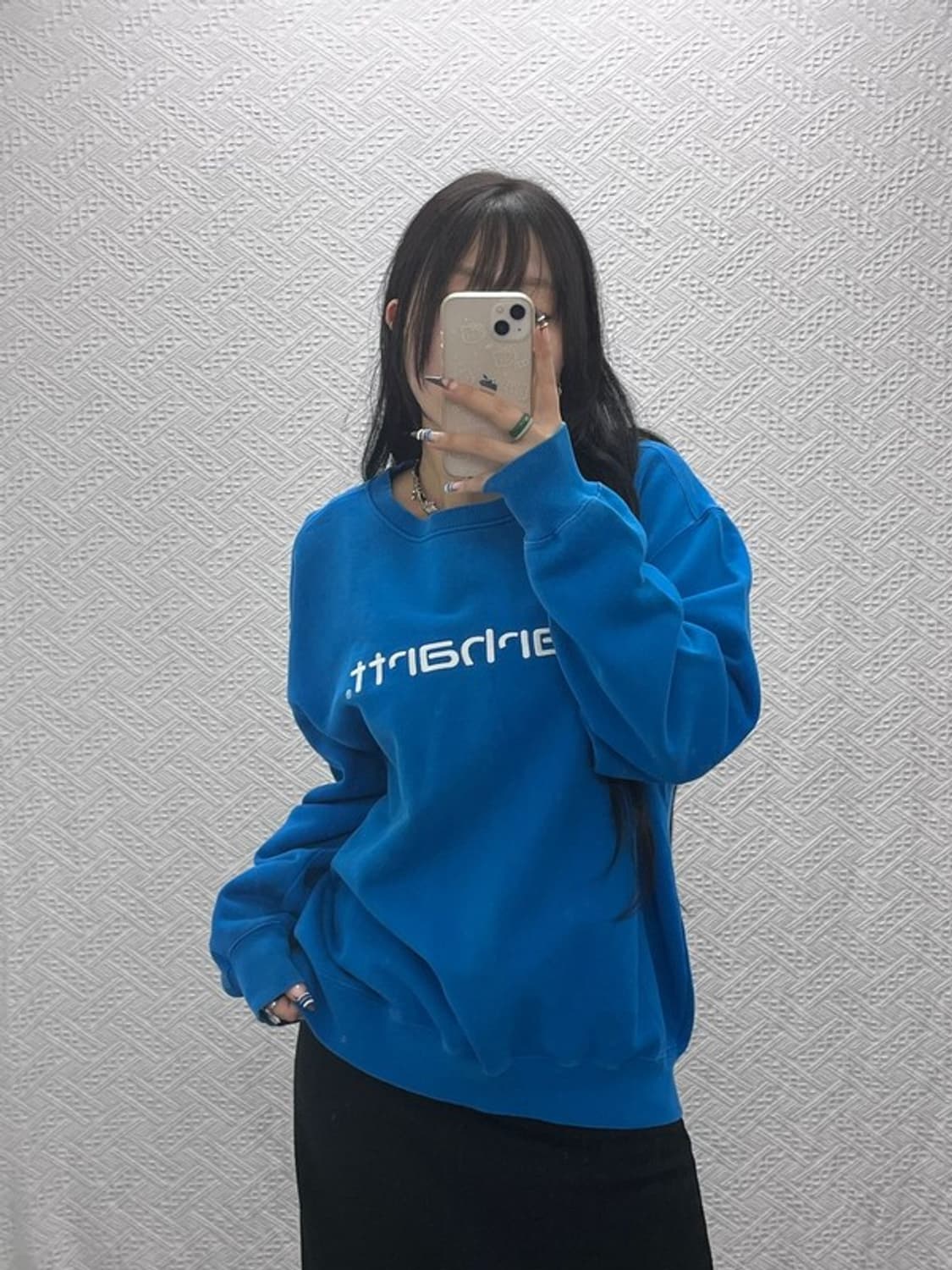 칼하트 빈티지 코발트블루 스펠로고 맨투맨 L C07644 상품이미지1