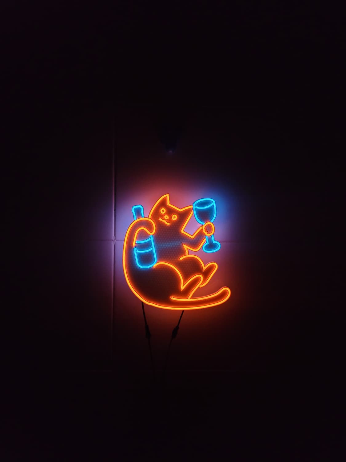 네온사인 고양이 와인 led 램프 조명 무드등 상품이미지3