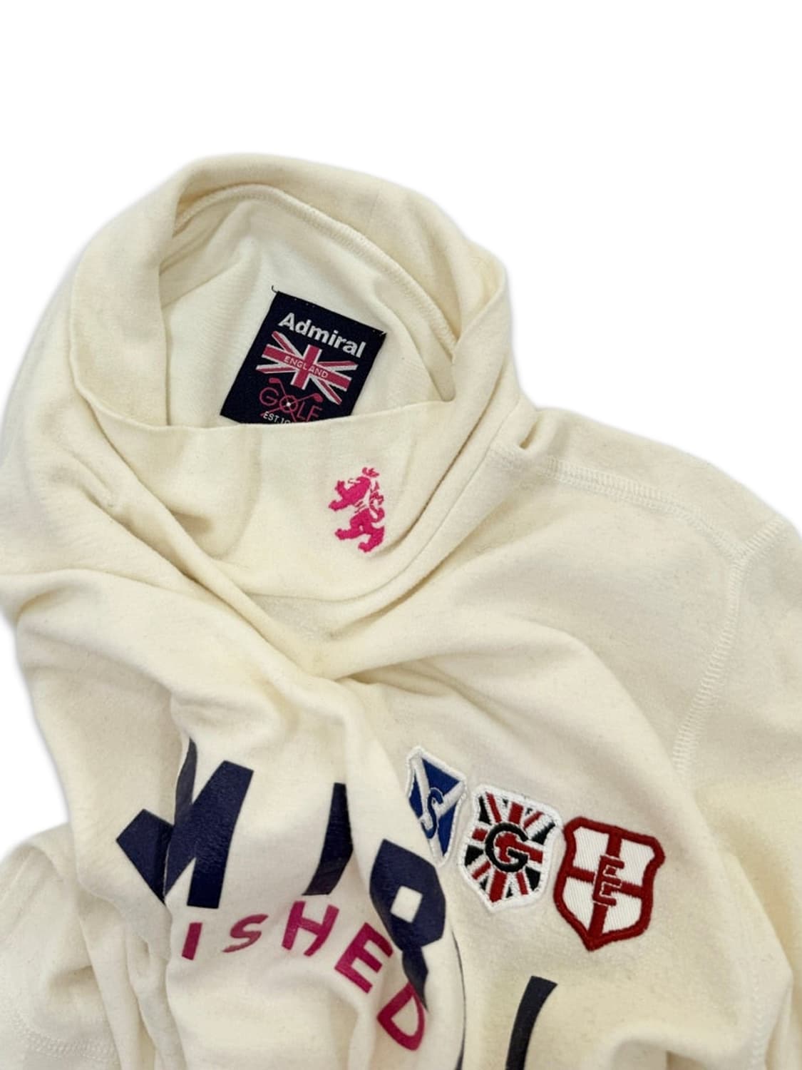 빈티지 Admiral 아이보리 로고 자수 긴팔티 상품이미지5