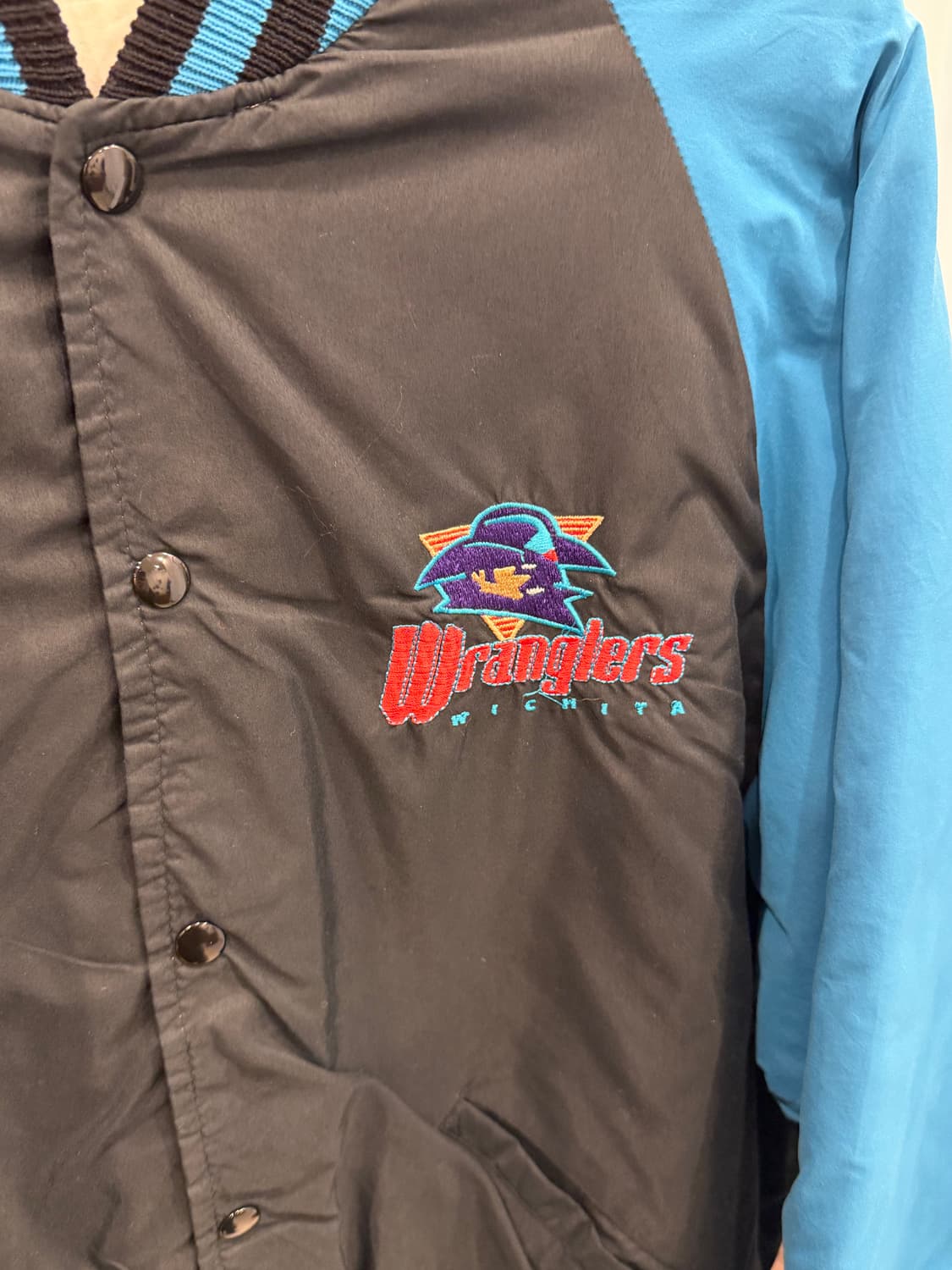 90s Vtg 빈티지 스타디움 MLB 위치타 랭글러스 새틴 자켓 상품이미지9