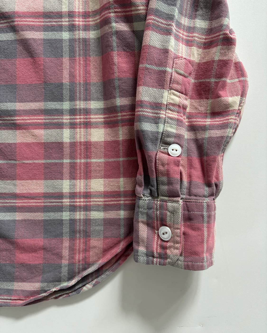 Polo 랄프로렌 투포켓 핑크 플란넬 체크 셔츠  상품이미지4