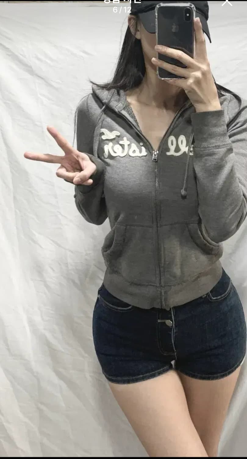 홀리스터 후드집업,그레이,XS 상품이미지5