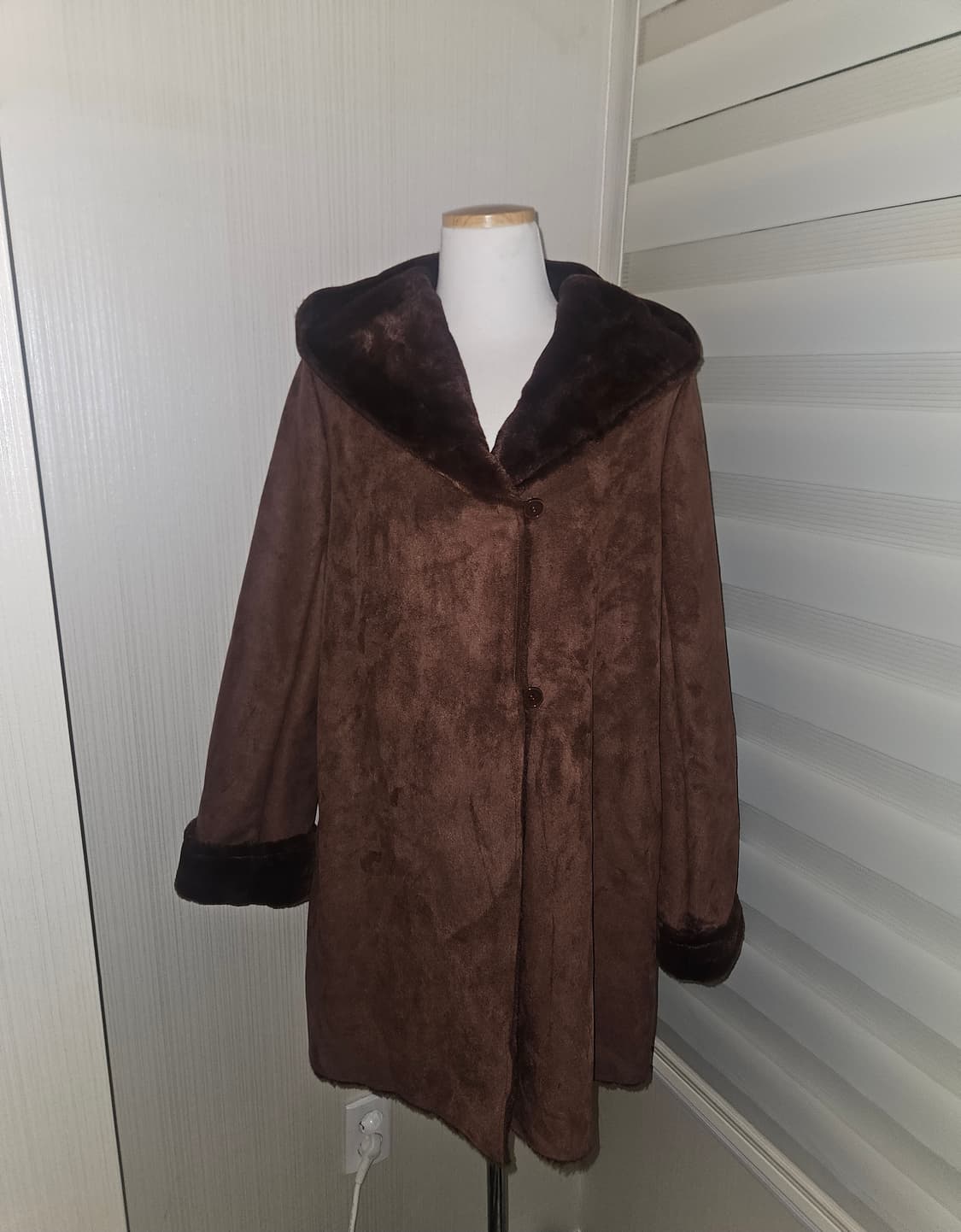 세실맥비 히메 브라운 퍼 후드 코트 상품이미지1