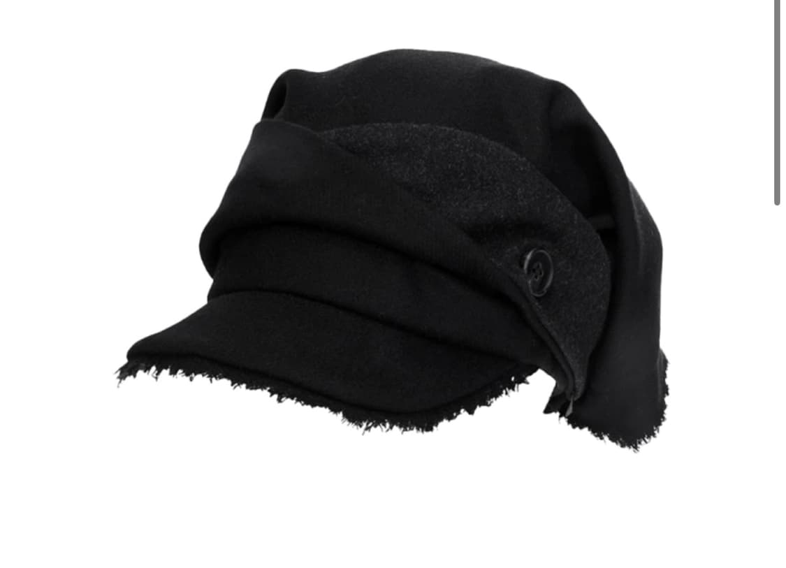 오호스 스카프 베일 울 캡 블랙 상품이미지1