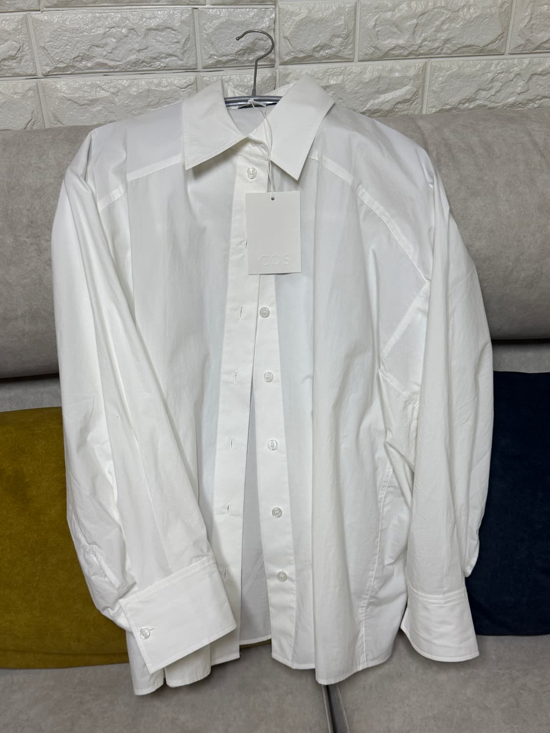 Cos 코스 더블커브스셔츠 화이트 32 새상품 상품이미지4