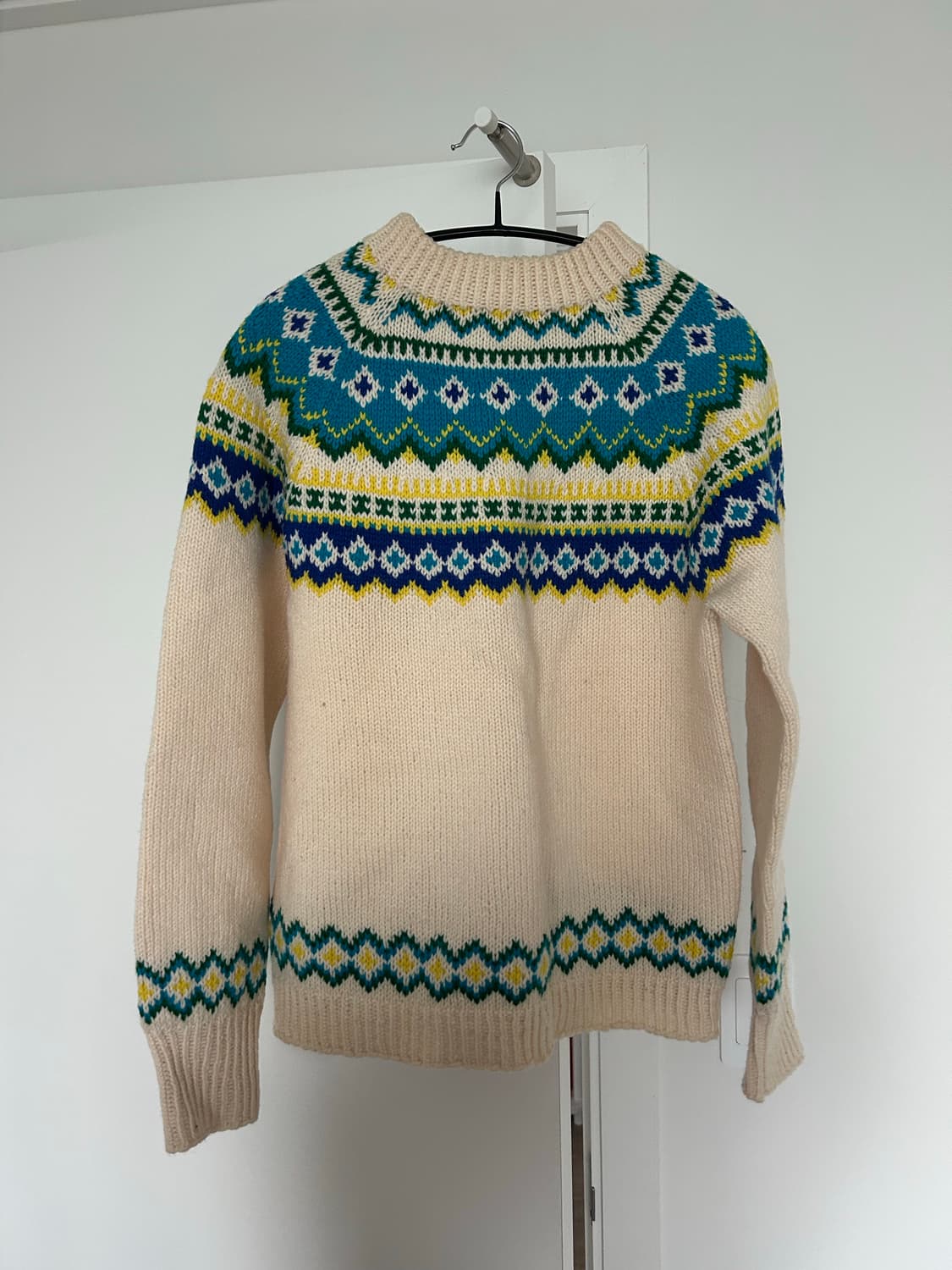 울 100 빈티지 노르딕 핸드니트 상품이미지1