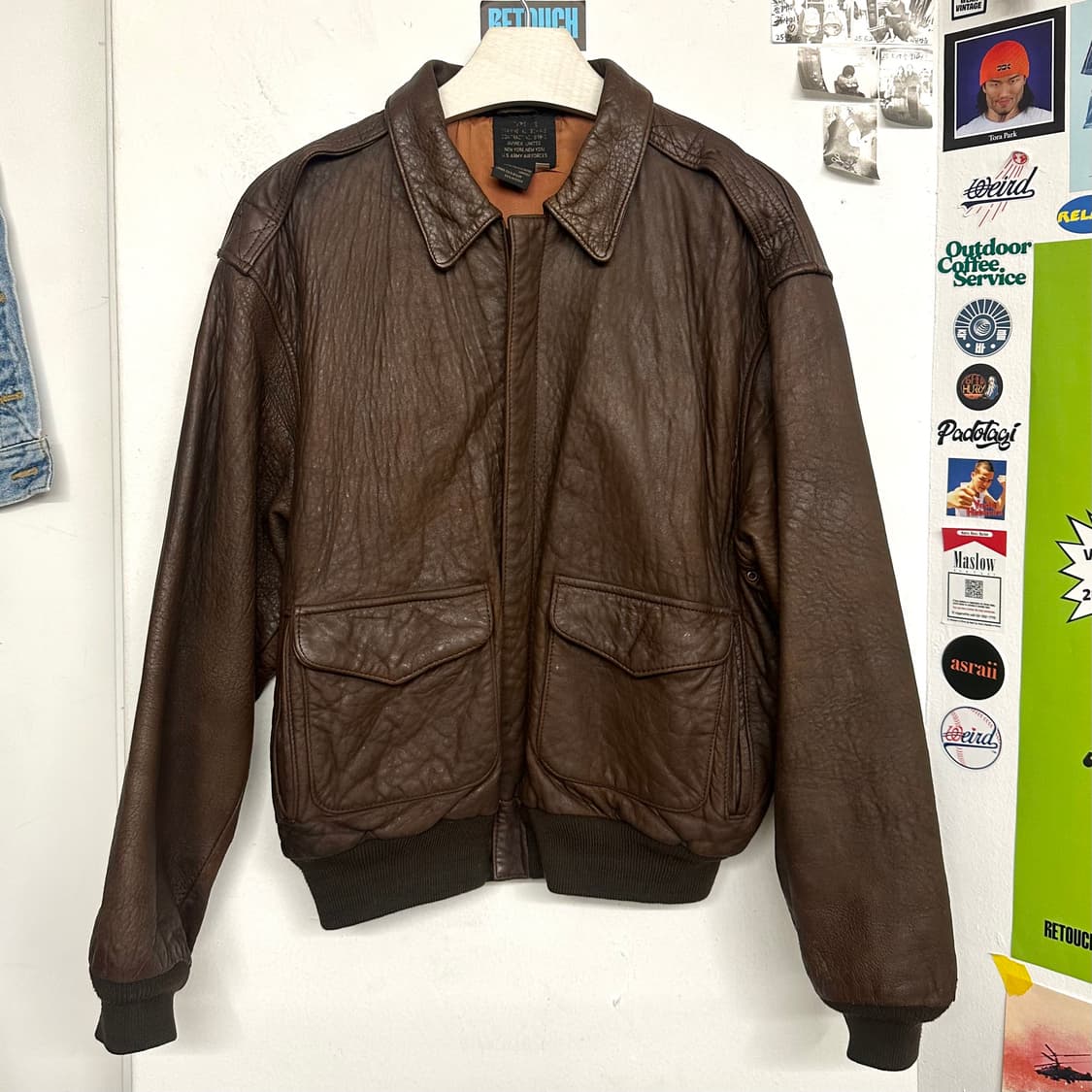 80’s 아비렉스 A-2 레더자켓 (Made in USA) 상품이미지1