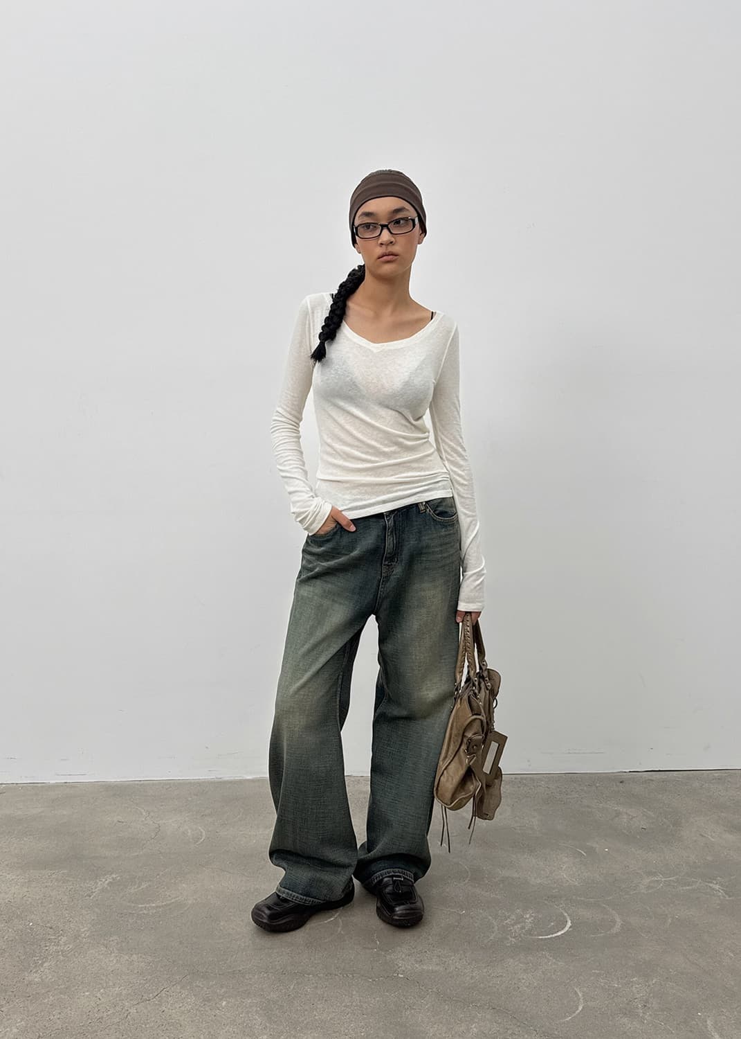 블랙업 백포인트 데님팬츠 상품이미지3