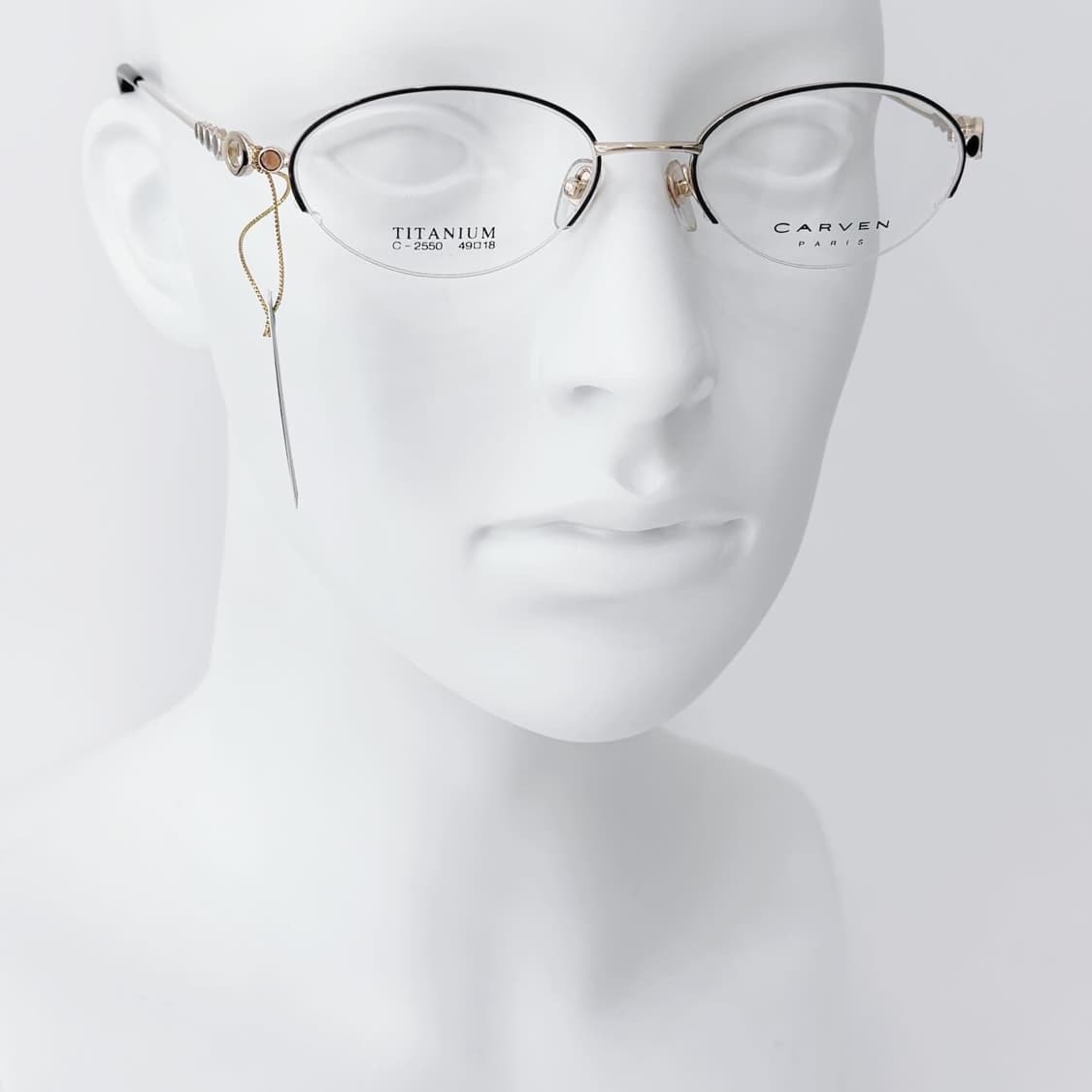 키지클럽 CARVEN 골드 링 스톤 반무테 데드스탁 빈티지안경 상품이미지6