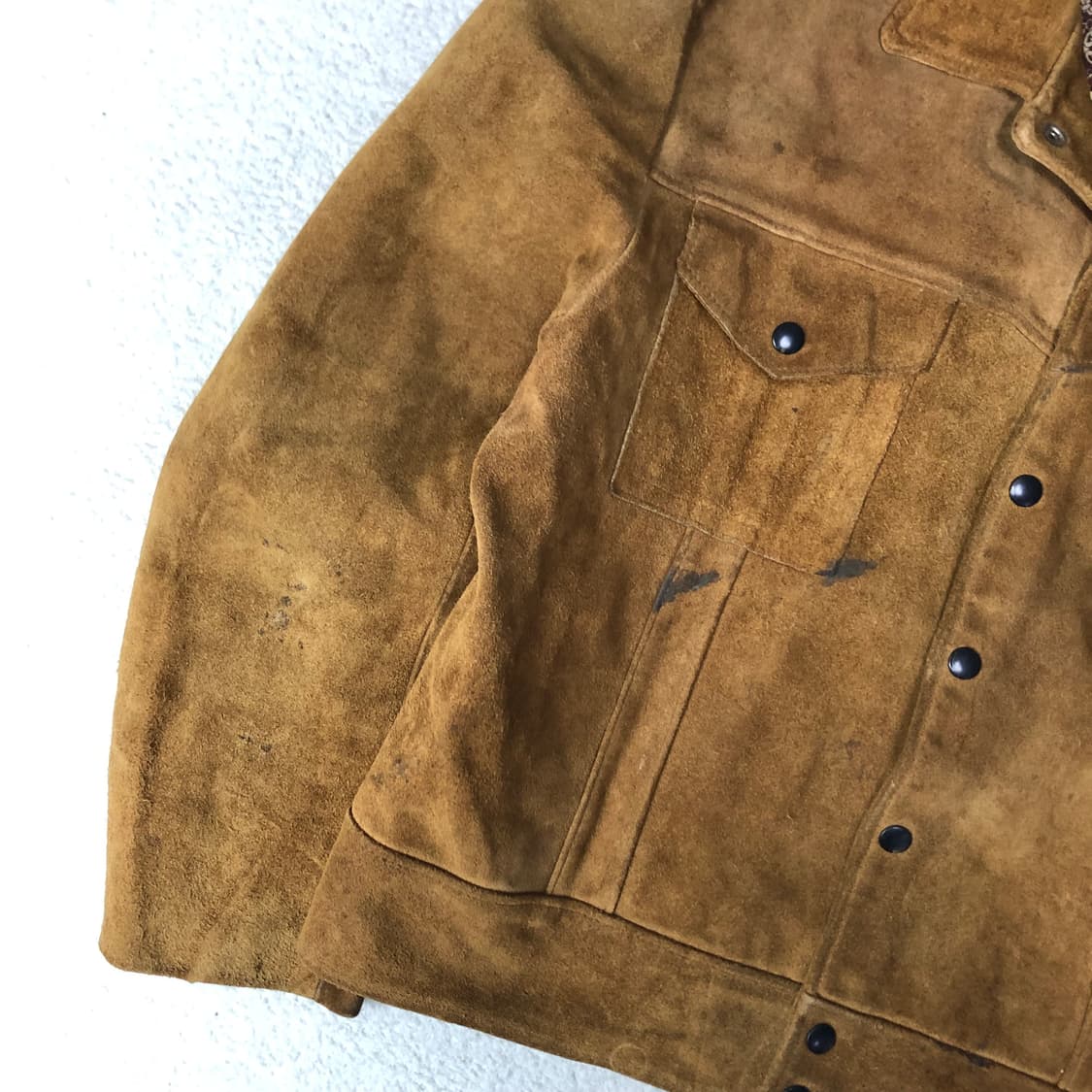 1970s 구케이 더티워시드 레더 트러커 자켓  상품이미지6