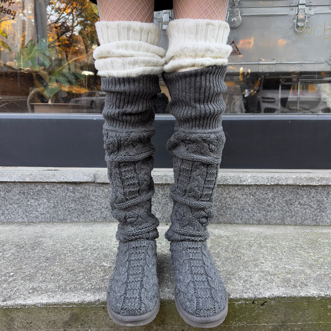 00s 리미티드 에디션 XL 롱 니트 카디 부츠 상품이미지5