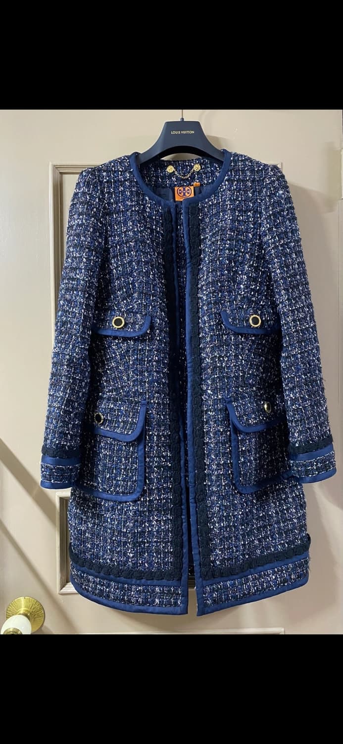 토리버치 트위드 코트 자켓 네이비 55 상품이미지3