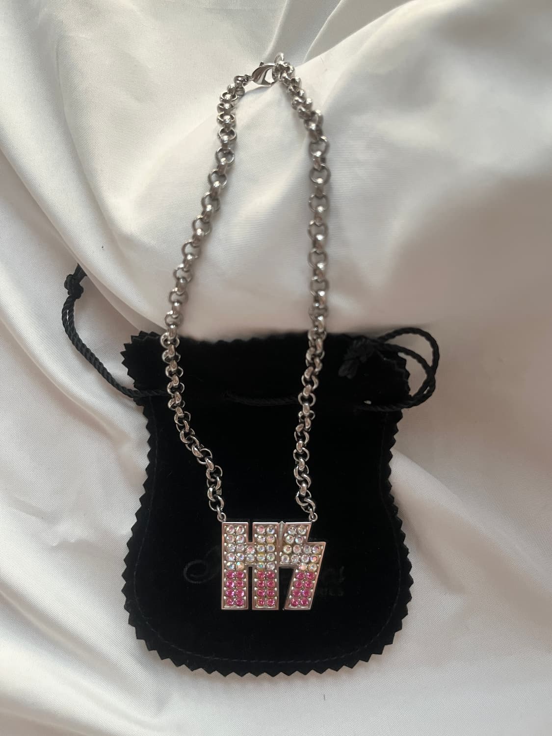 (새상품) 히스테릭 글래머 라인스톤 큐빅 초커 체인 목걸이 상품이미지6