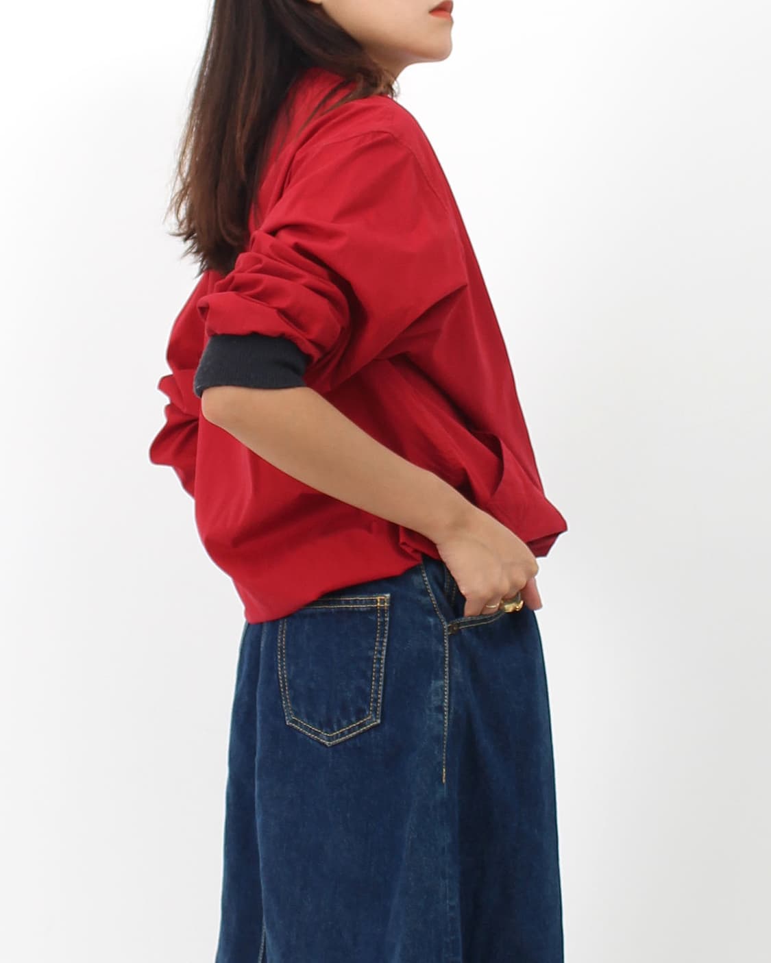 버버리 Burberry 90s 빈티지 로고 자수 레드 집업 지퍼 자켓 상품이미지2