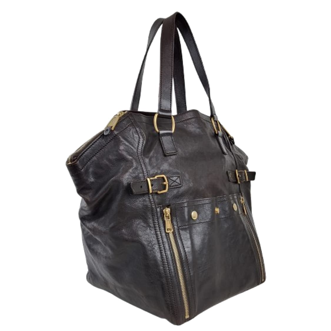 정품 생로랑(입생로랑) 다크브라운가죽 다운타운 백 상품이미지2