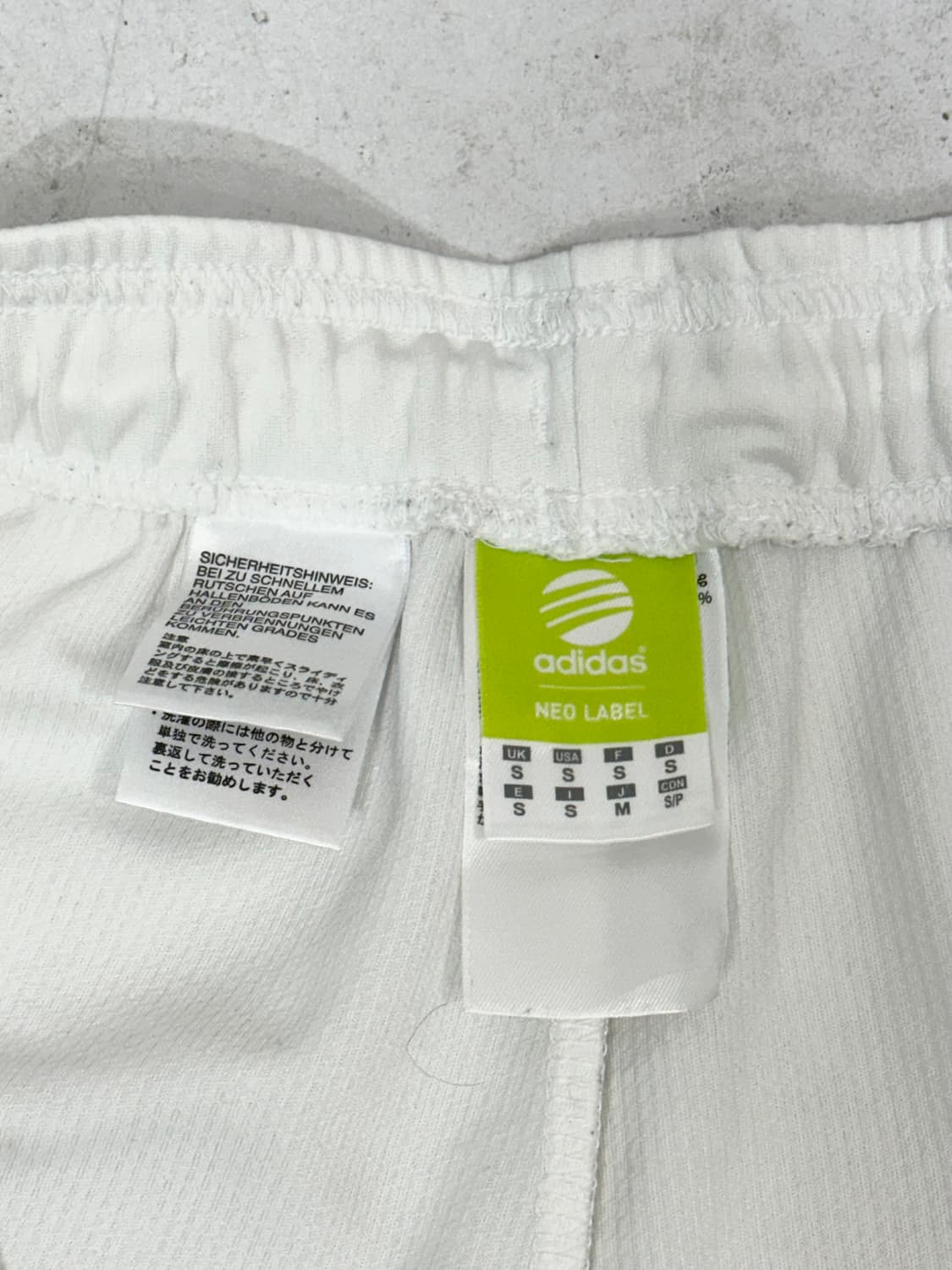 아디다스 대대장 화이트 와이드 골드 사이드 로고 추리닝 트레이닝 팬츠 M 상품이미지7