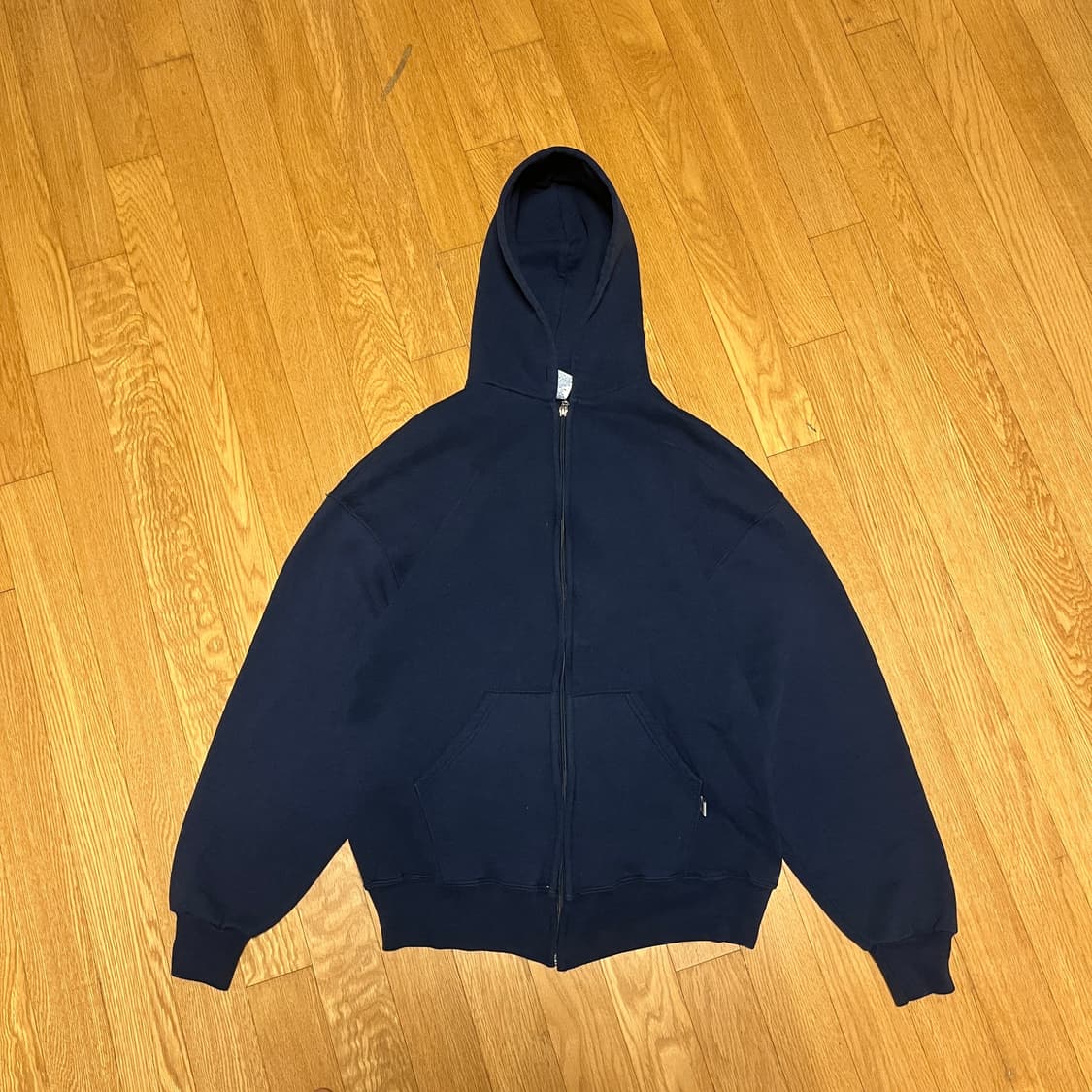 [L] 90s 빈티지 러셀 후드집업 네이비 상품이미지2