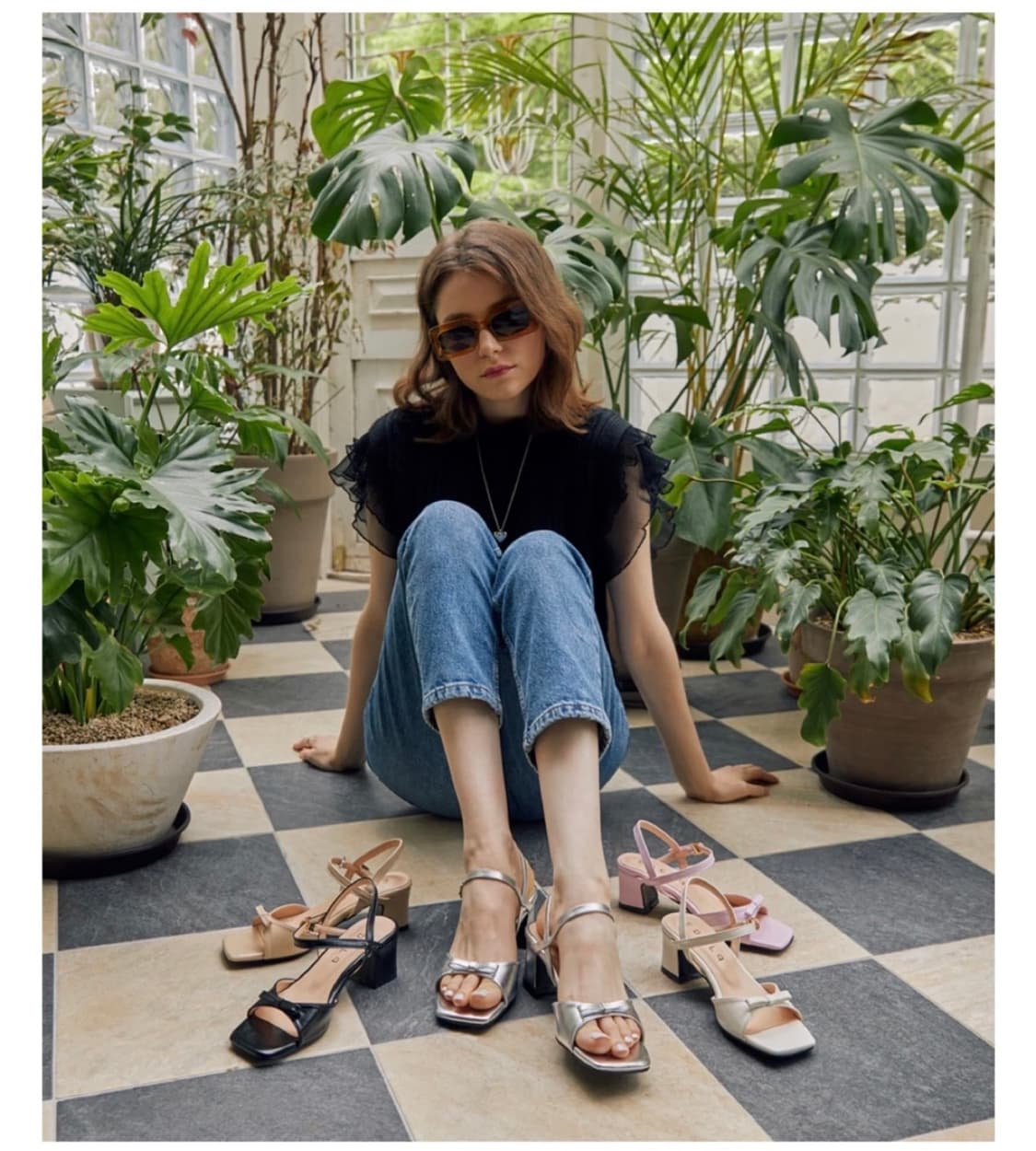 에델 리본 스트랩 샌들 실버 230사이즈 새상품 상품이미지6