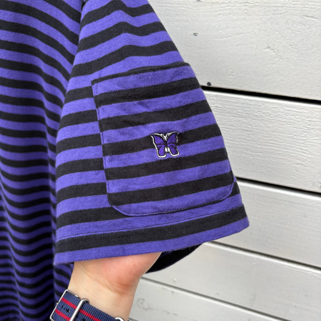 Needles 니들스 스트라이프 반팔 티셔츠 상품이미지4