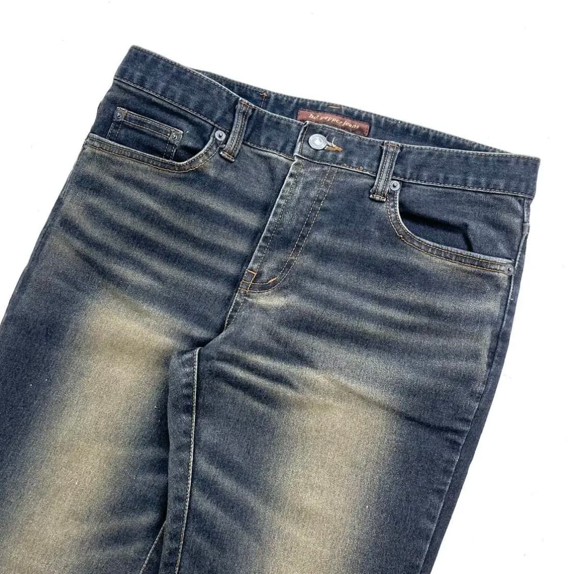 빈티지 프린지 부츠컷 데님 팬츠 상품이미지2