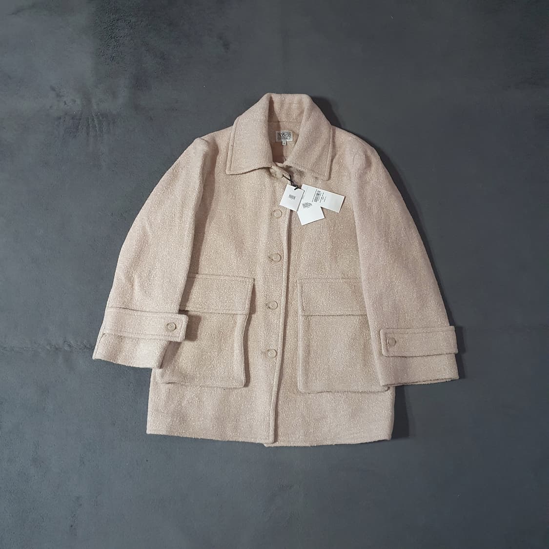 새상품 마리떼프랑소와저버 플러피 울 하프 코트 S 베이지 상품이미지4