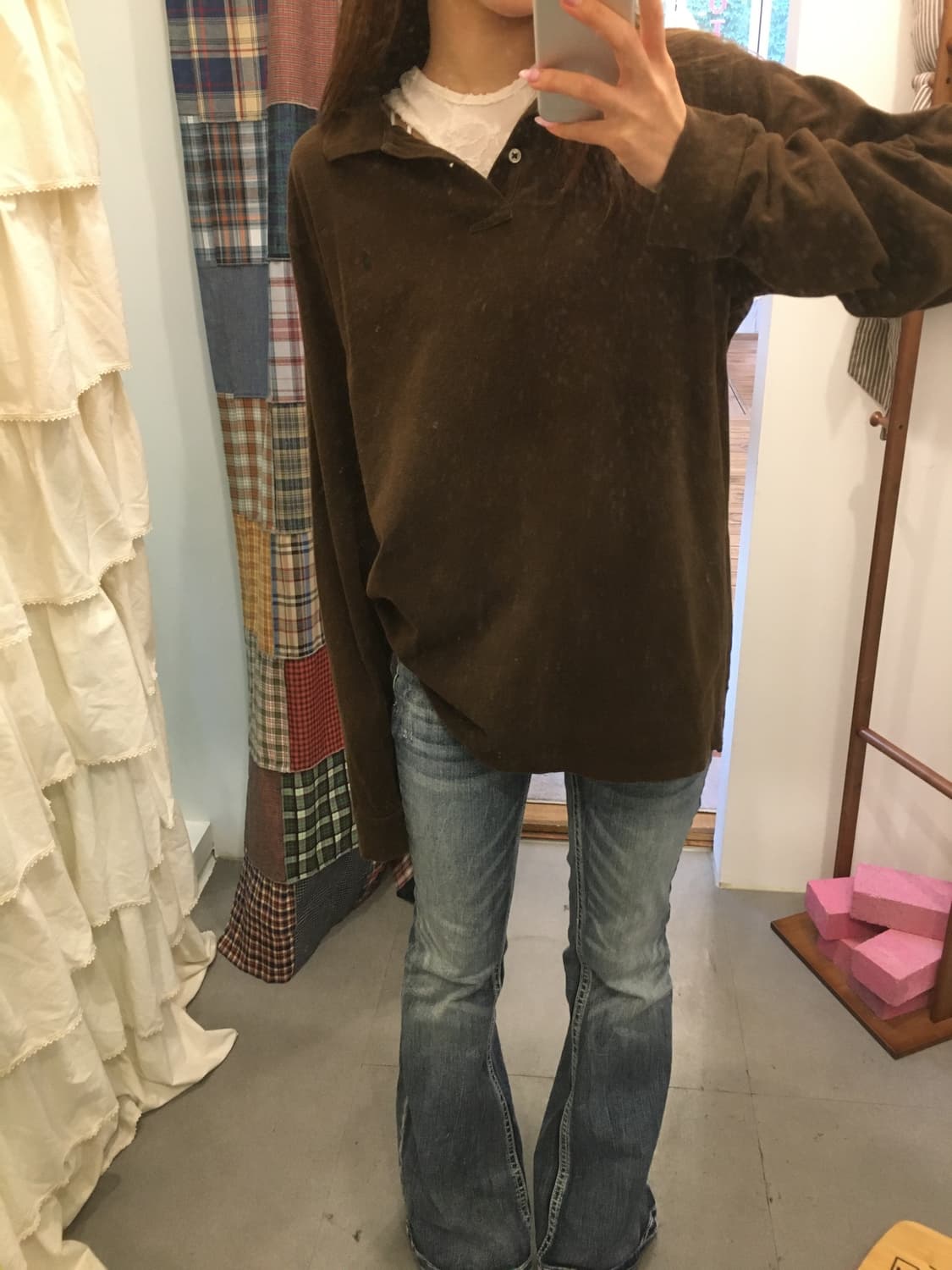 폴로 브라운 롱 카라티 상품이미지4