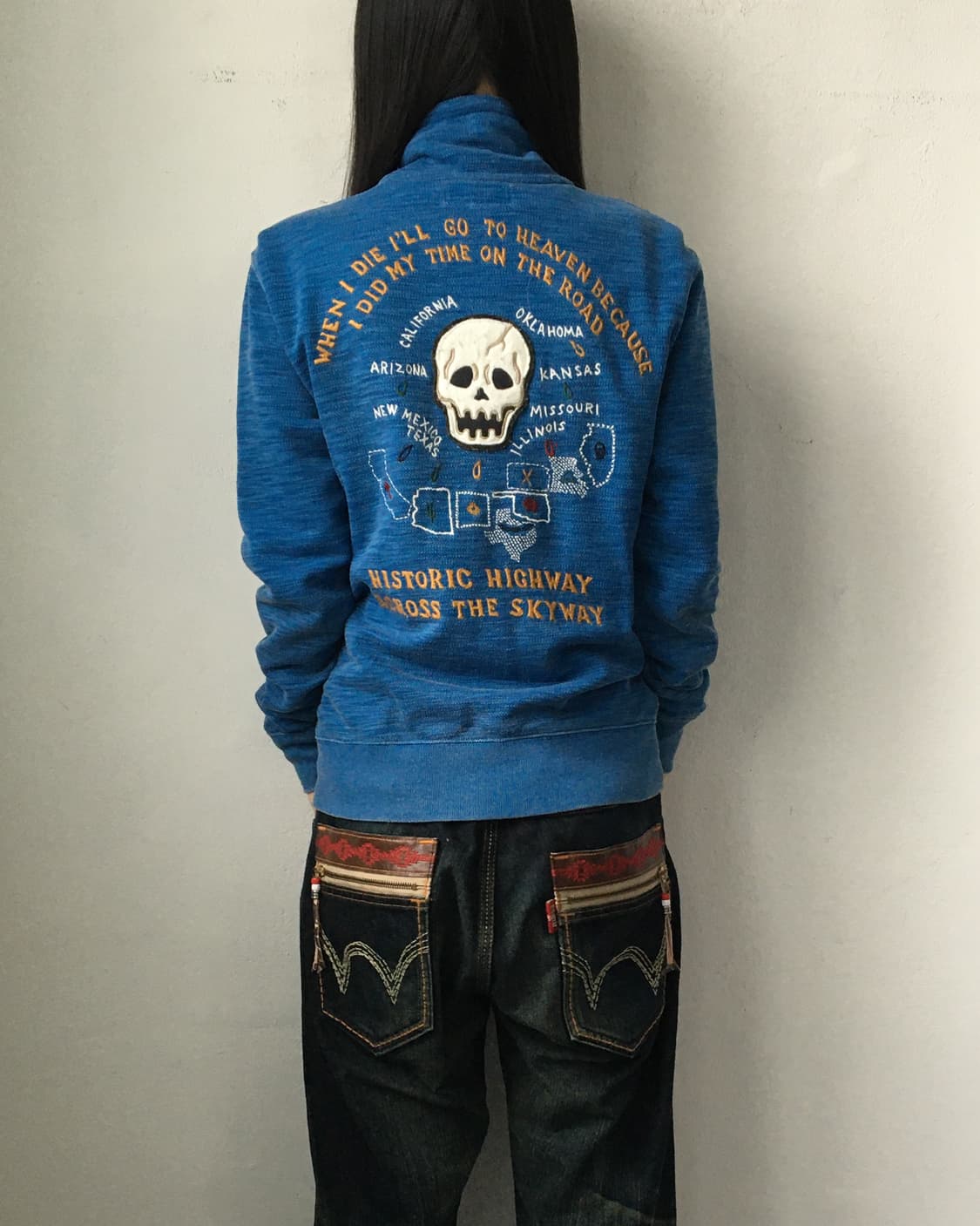 Avirex patch point high neck zip up 상품이미지1