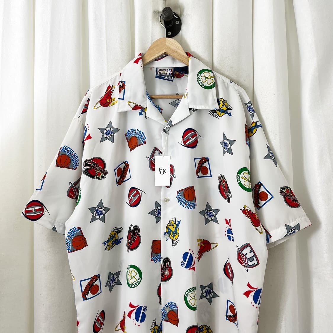 NBA 화이트 베스킷볼 하프 셔츠 상품이미지2