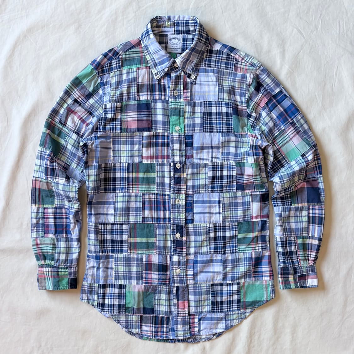 [S / 95] BB 오리지널 마드라스 패치워크 버튼다운 셔츠 상품이미지1