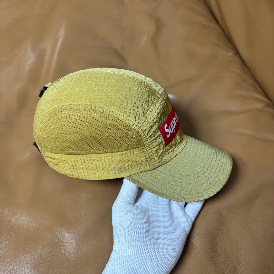 슈프림 캠프캡 모자 박스로고 시어서커 메쉬 탄 상품이미지3