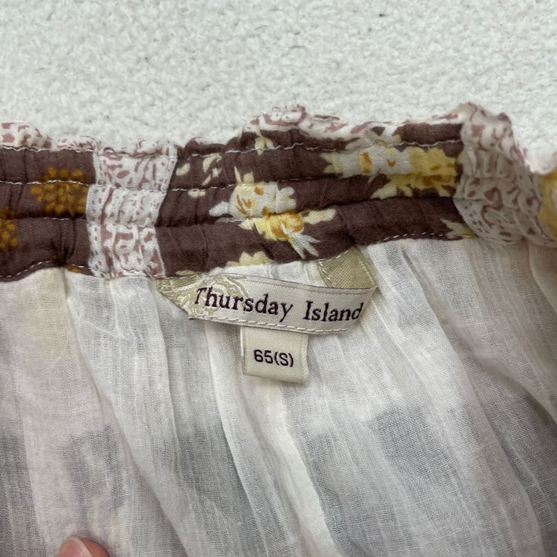 THURSDAY ISLAND 플라워 패치워크 롱스커트 S 상품이미지4