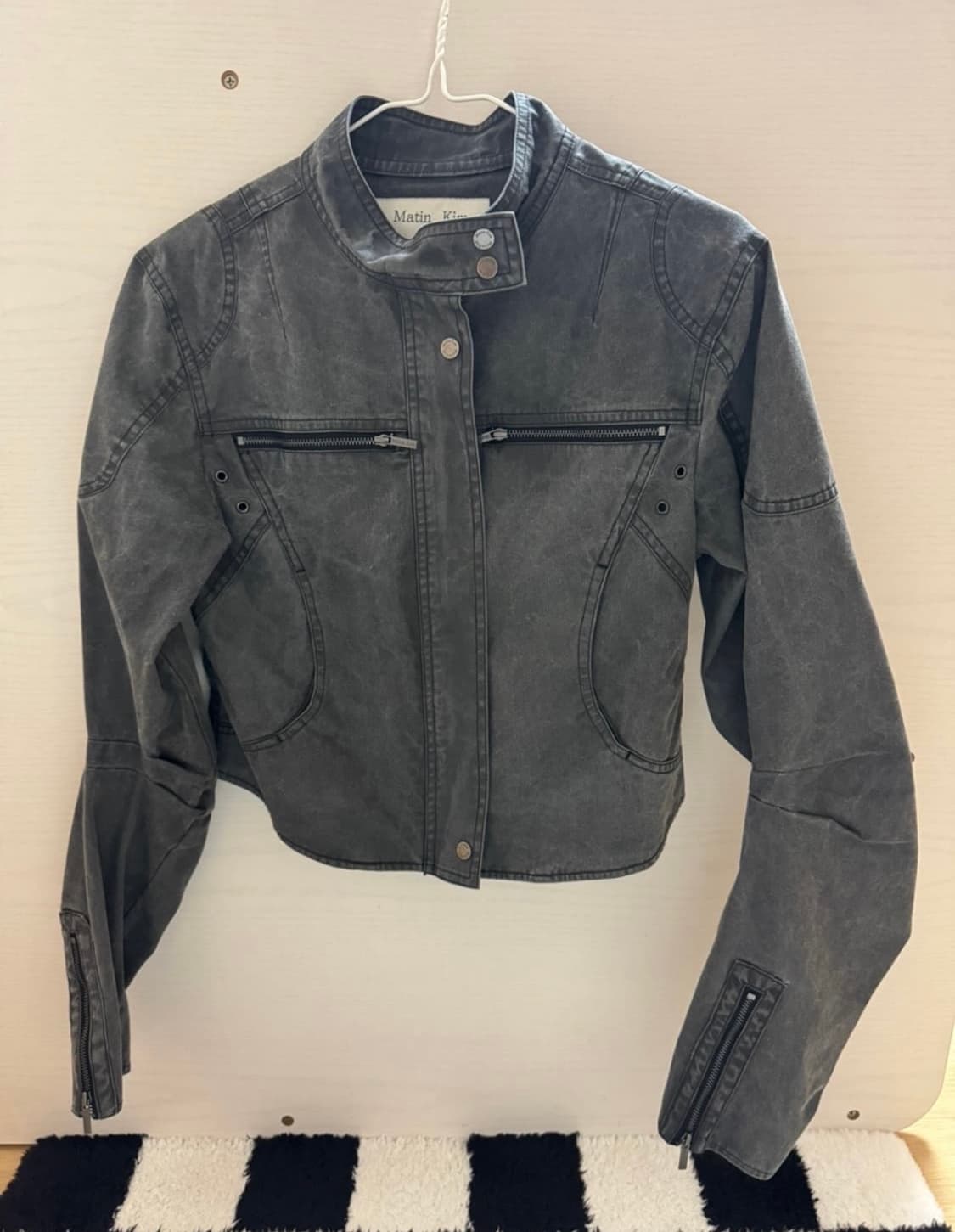 마뗑킴 데님 바이커 자켓 s 상품이미지3