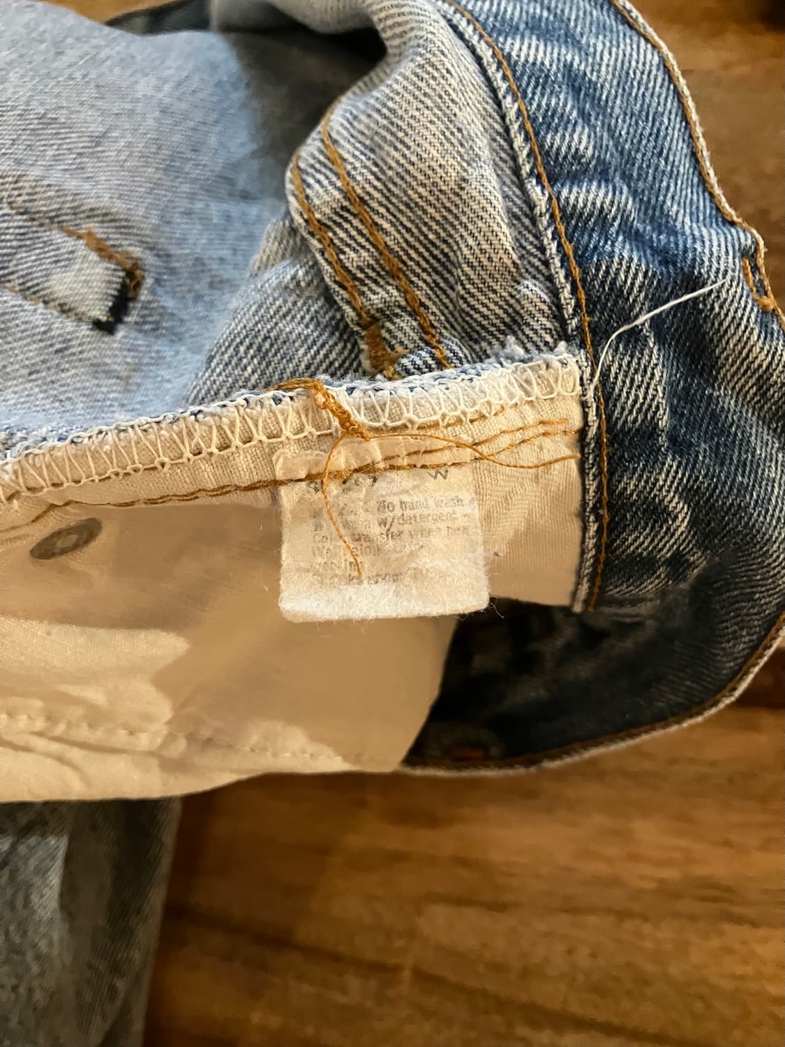80s USA 빈티지 리바이스 501 이행기 논셀비지 데님 팬츠 상품이미지9