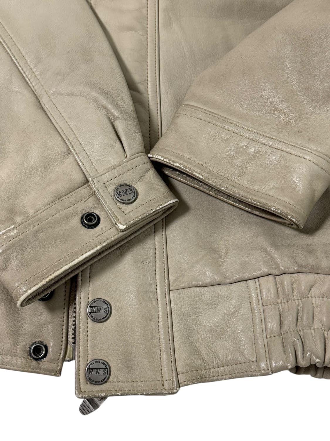 90‘s WWS 엠엘비 뉴욕 양키스 소가죽 자켓 상품이미지5