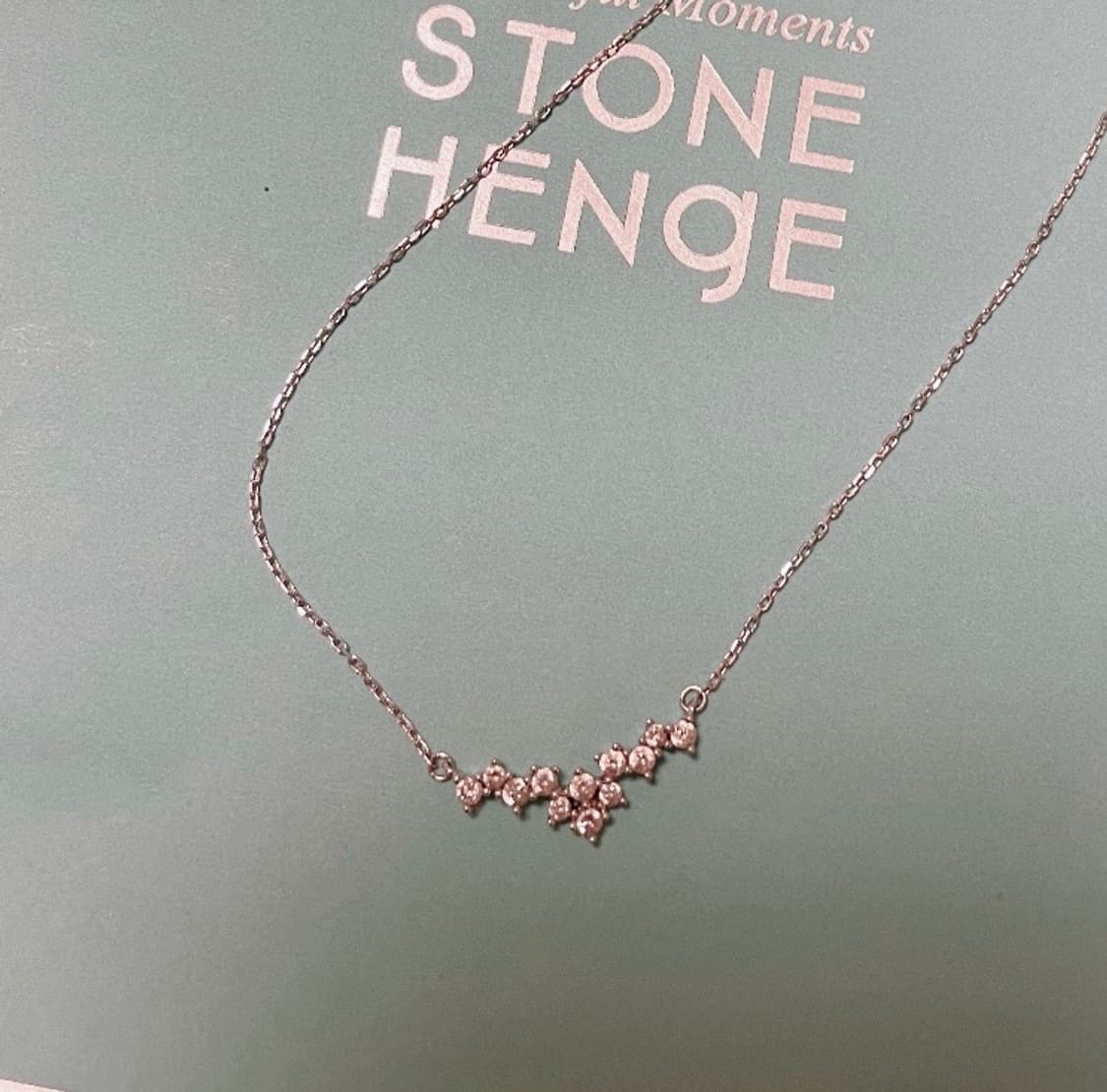 [정품]스톤헨지 큐빅 실버925 순은 목걸이 네크리스 눈꽃송이 상품이미지1