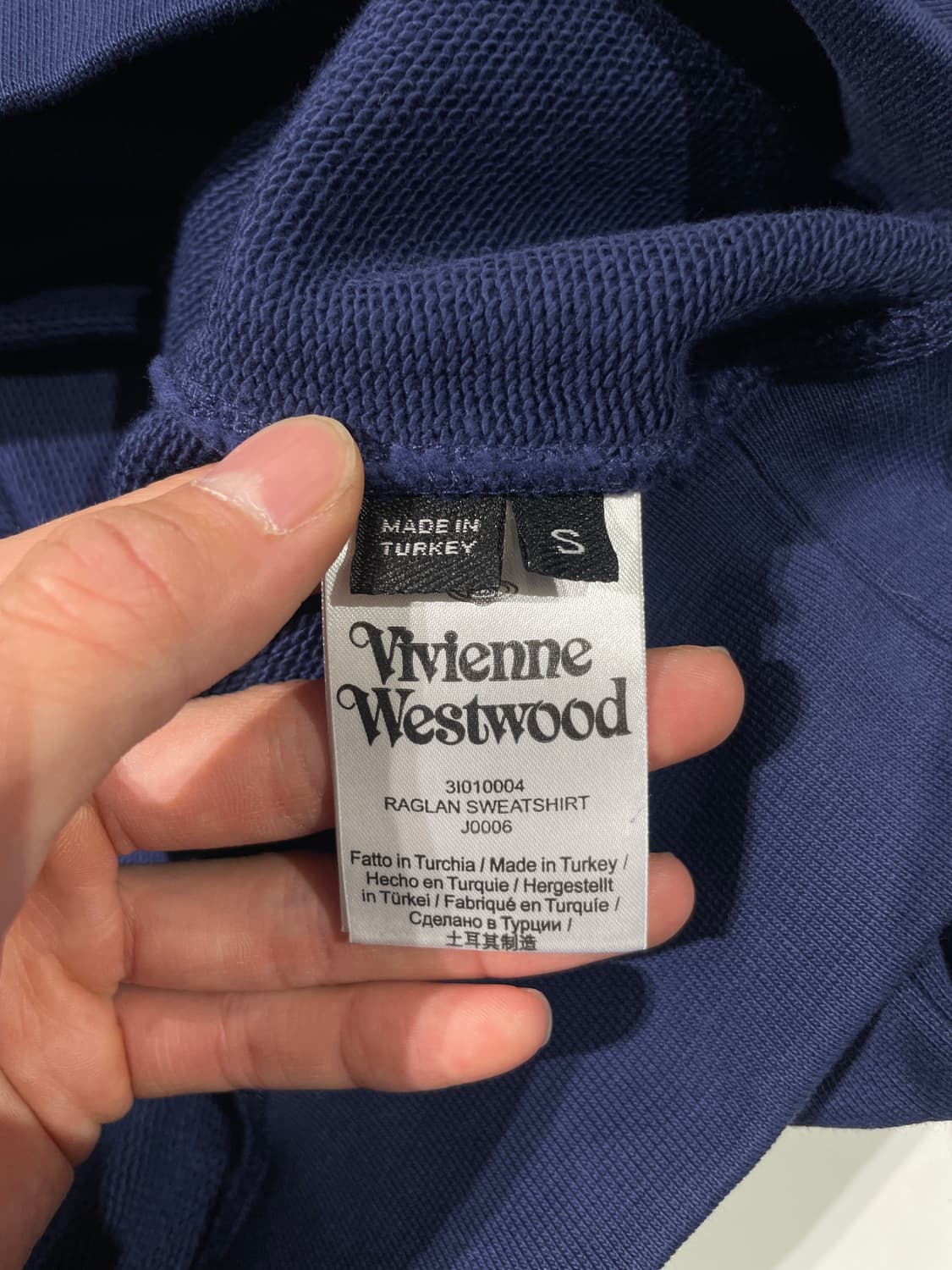 비비안 웨스트우드 네이비 블루 orb로고 래글런 스웻 셔츠 상품이미지8