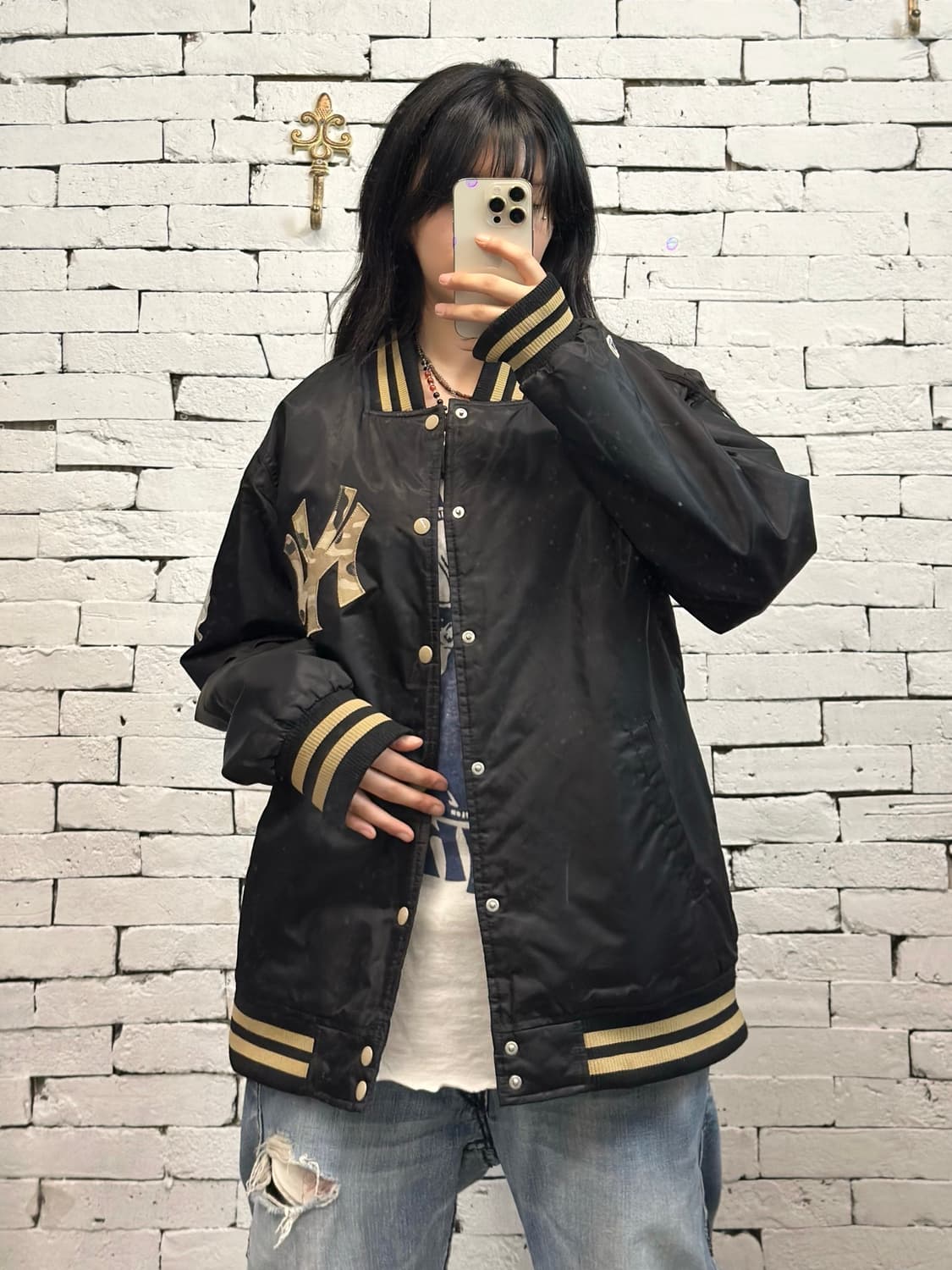 Majestic Black Varsity 상품이미지6