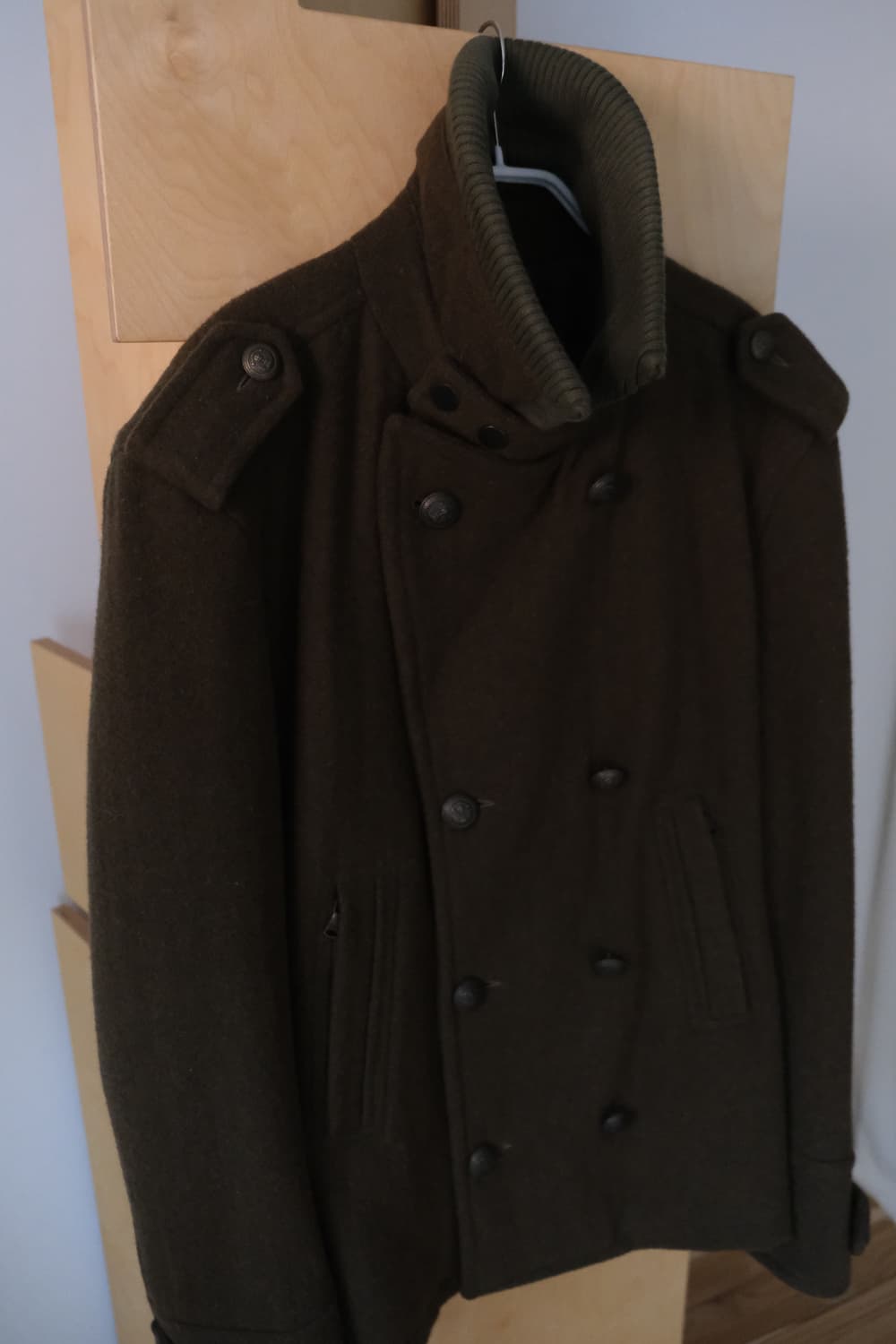 D&G Rib Collar Military Pea Coat 상품이미지5