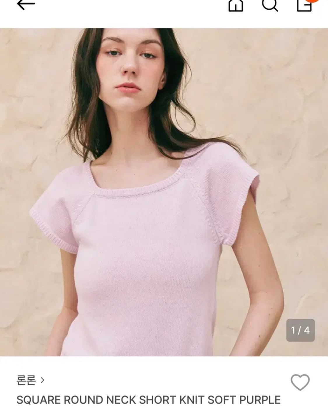 론론 스퀘어넥 반팔 니트 상품이미지1