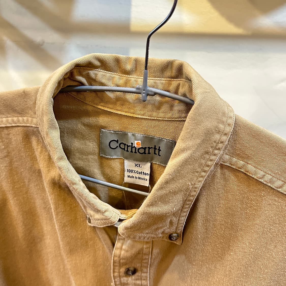 칼하트 브라운 워크 셔츠 XL 상품이미지3