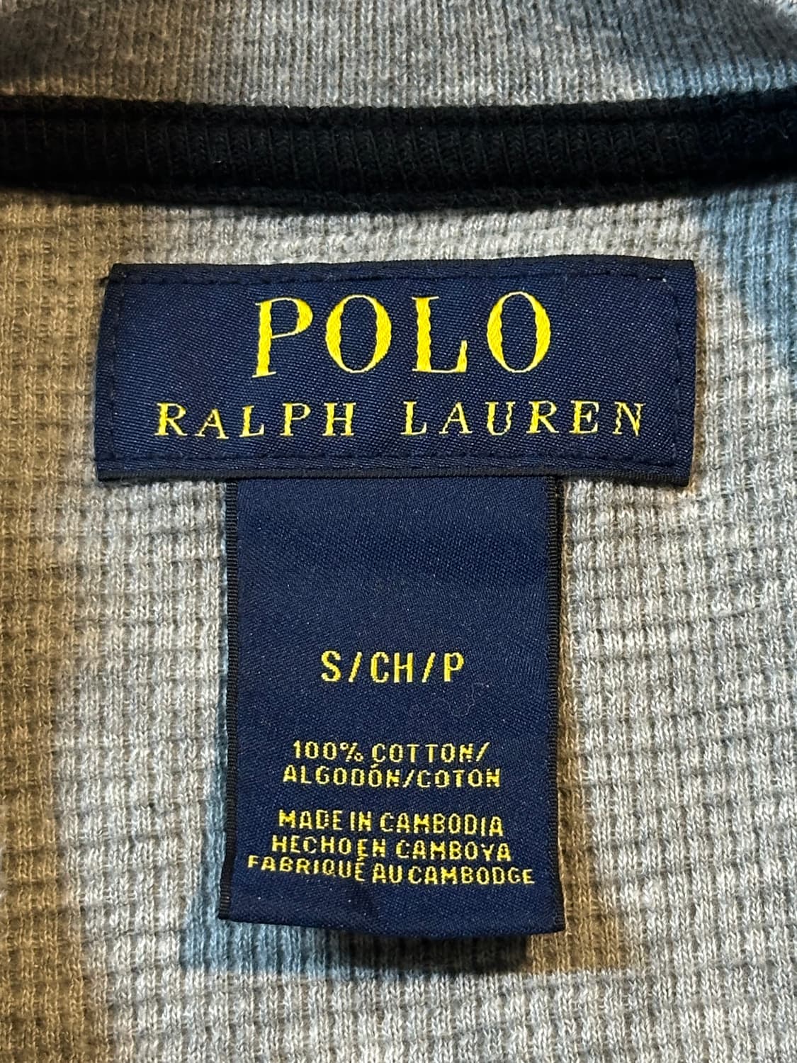 폴로 랄프로렌 POLO 신형 와플 니트 롱슬리브 긴팔 그레이 상품이미지5