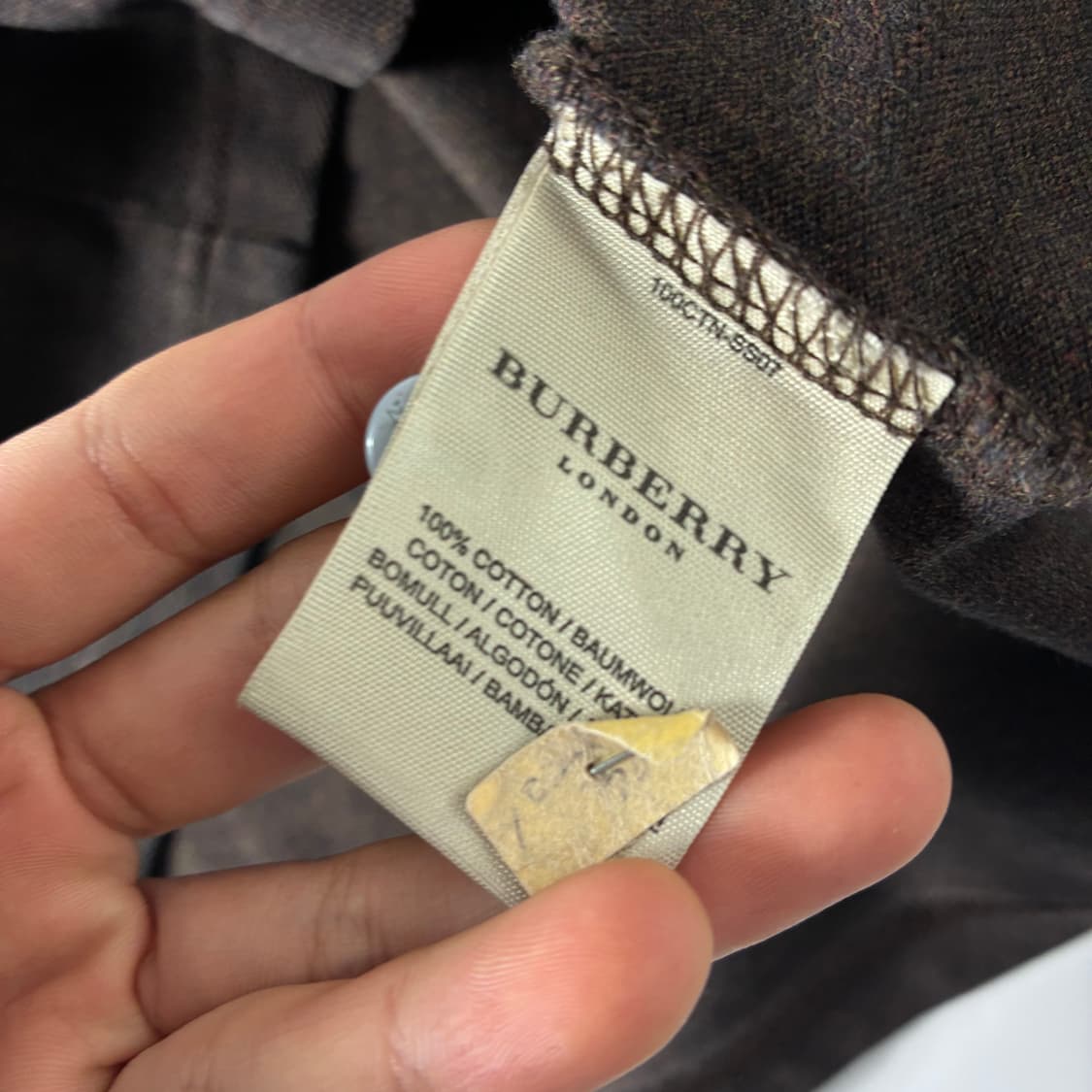 Burberrys  버버리 코튼 브라운 솔리드 카라 티셔츠  상품이미지5