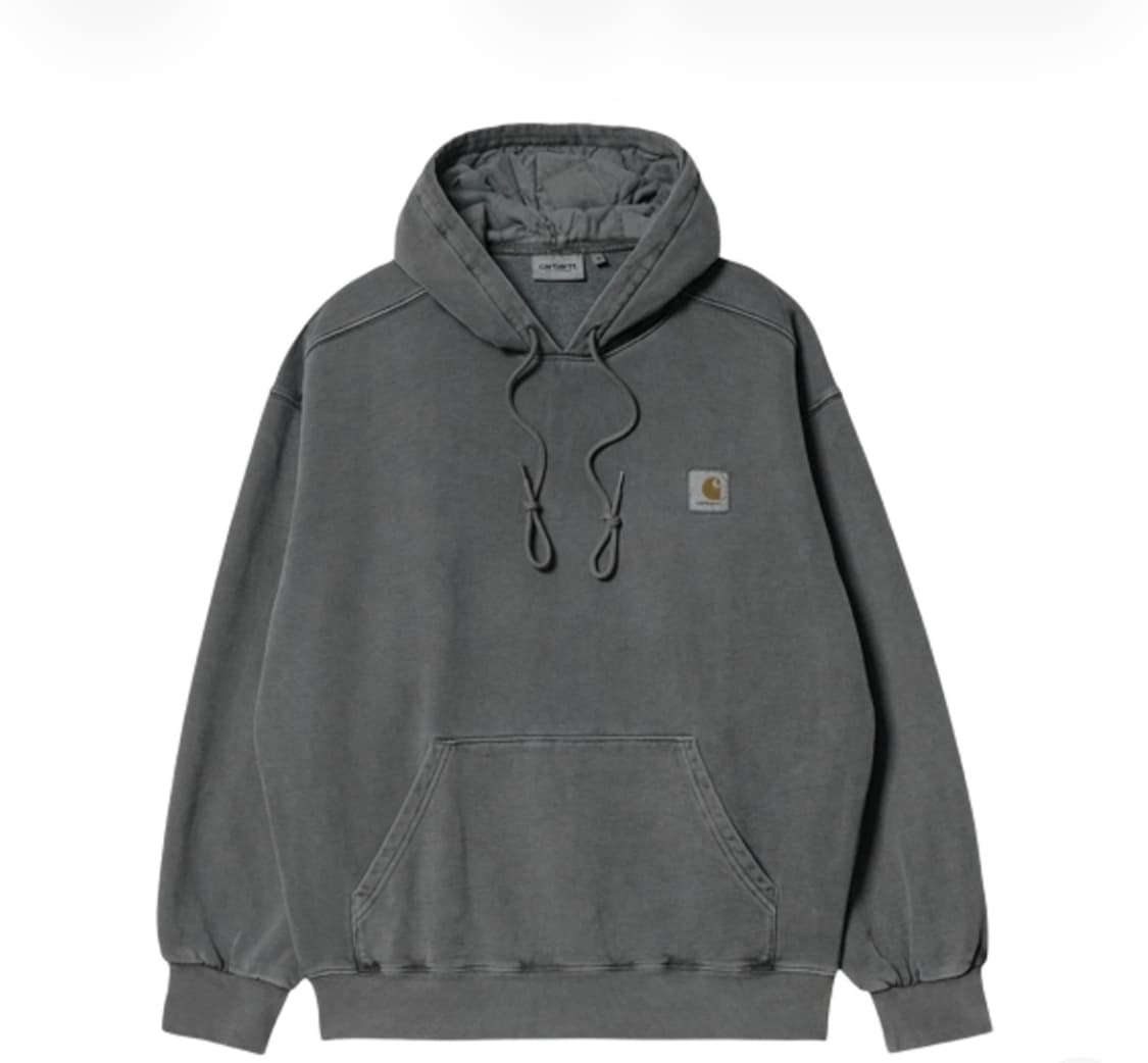칼하트 WIP 후드 비스타 스웨트 블랙 가먼트 다이드 상품이미지1