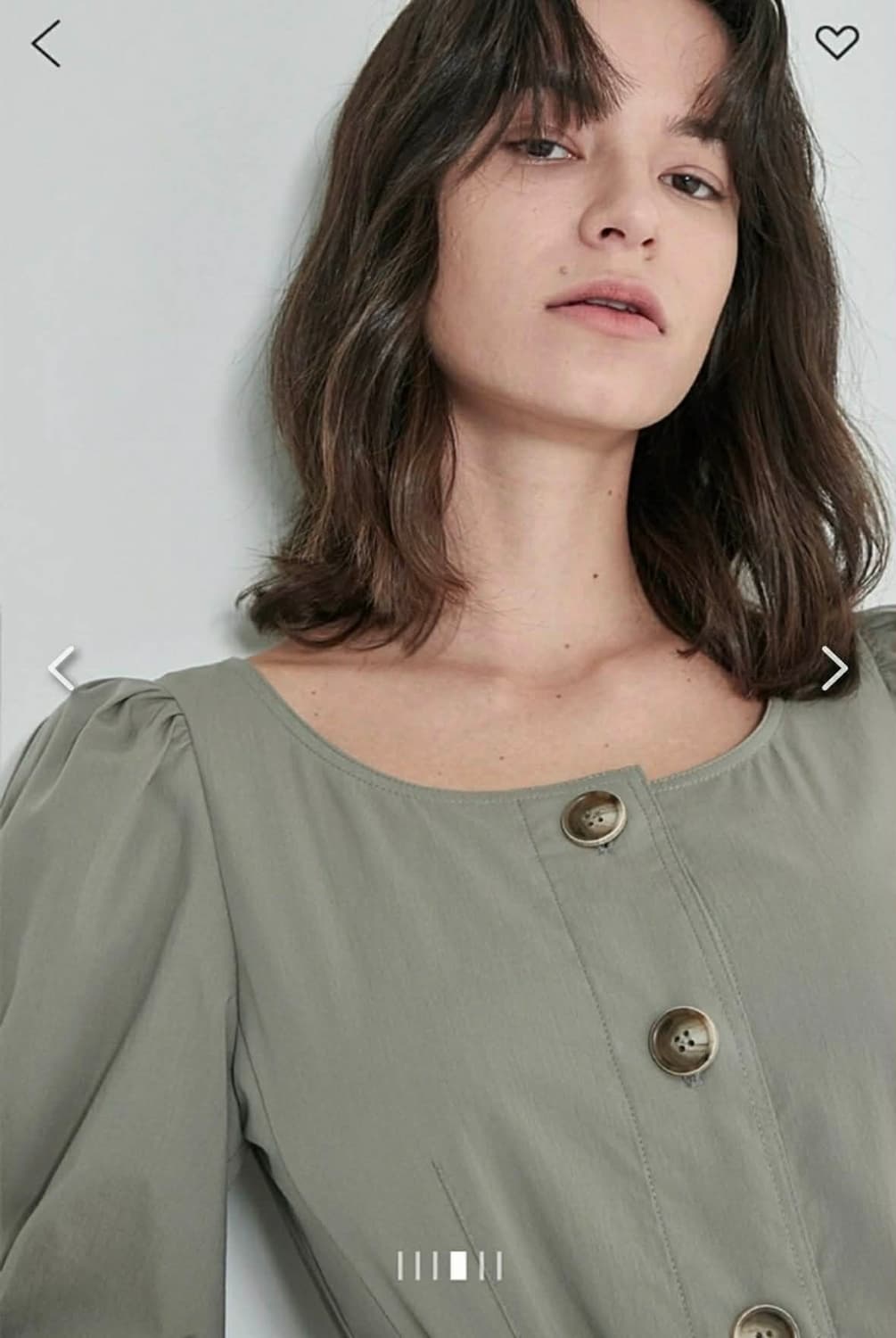 시스템 한섬 20년 신형 퍼프 벌룬 원피스 미디 드레스 상품이미지4