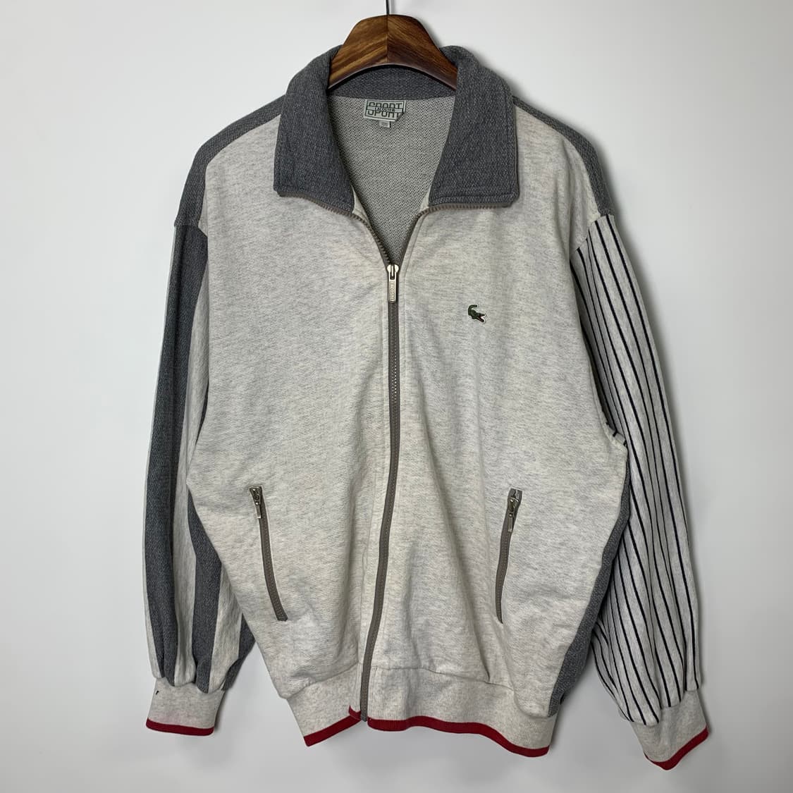 라코스테 그레이 배색 코튼 집업 상품이미지2