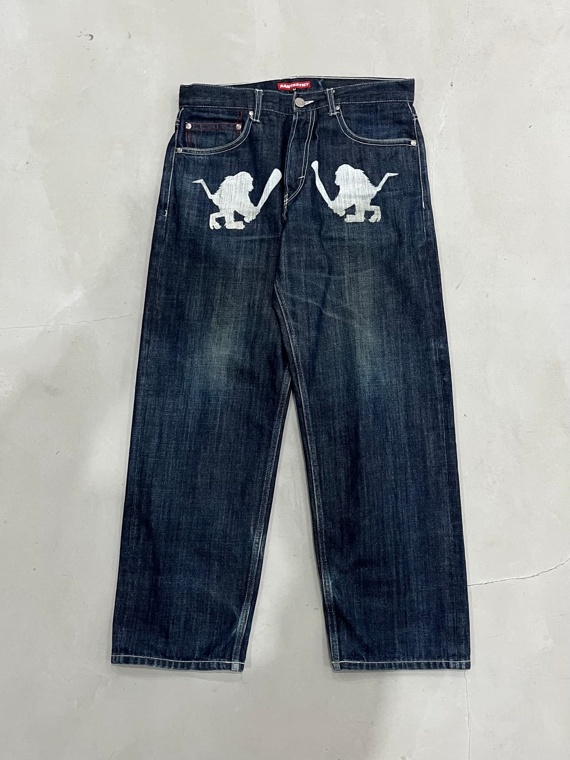 SANTASTIC! 🏏🐒💎 saru denim pants 상품이미지5
